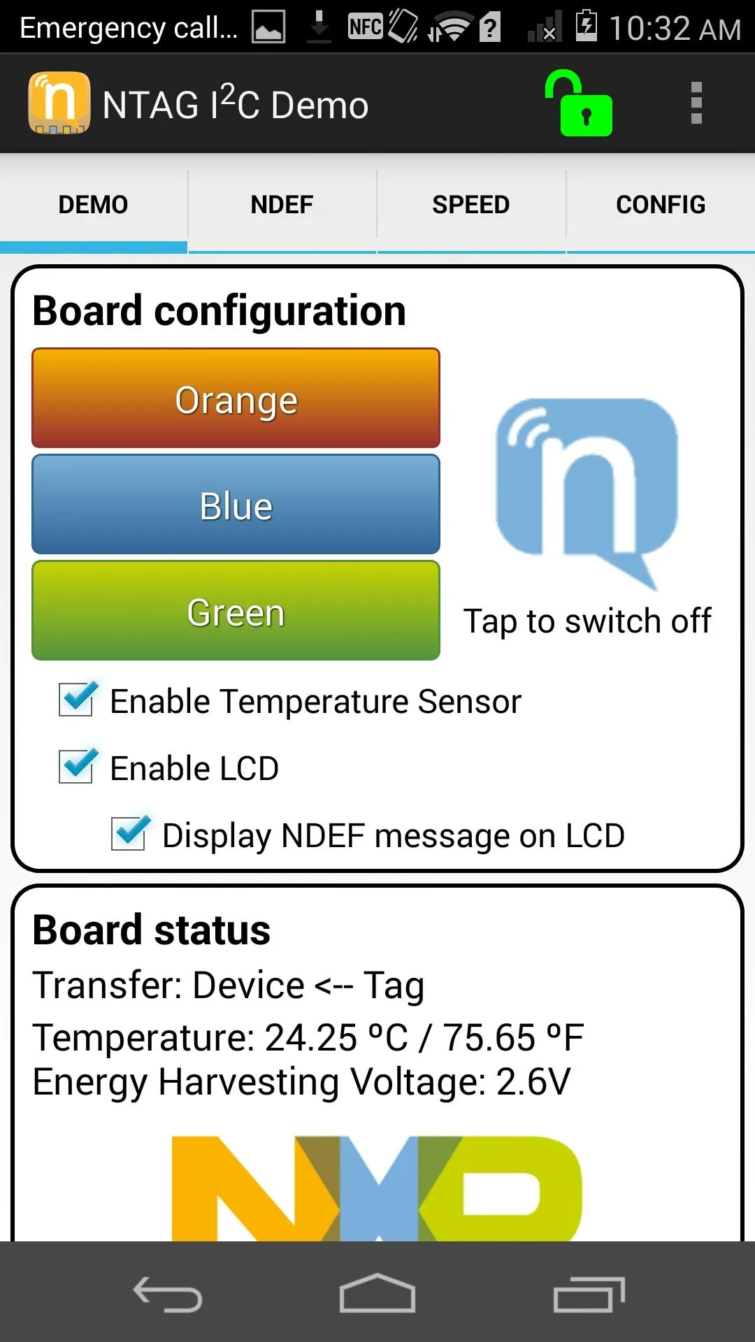 NTAG I2C Demoboard | Indus Appstore | Screenshot