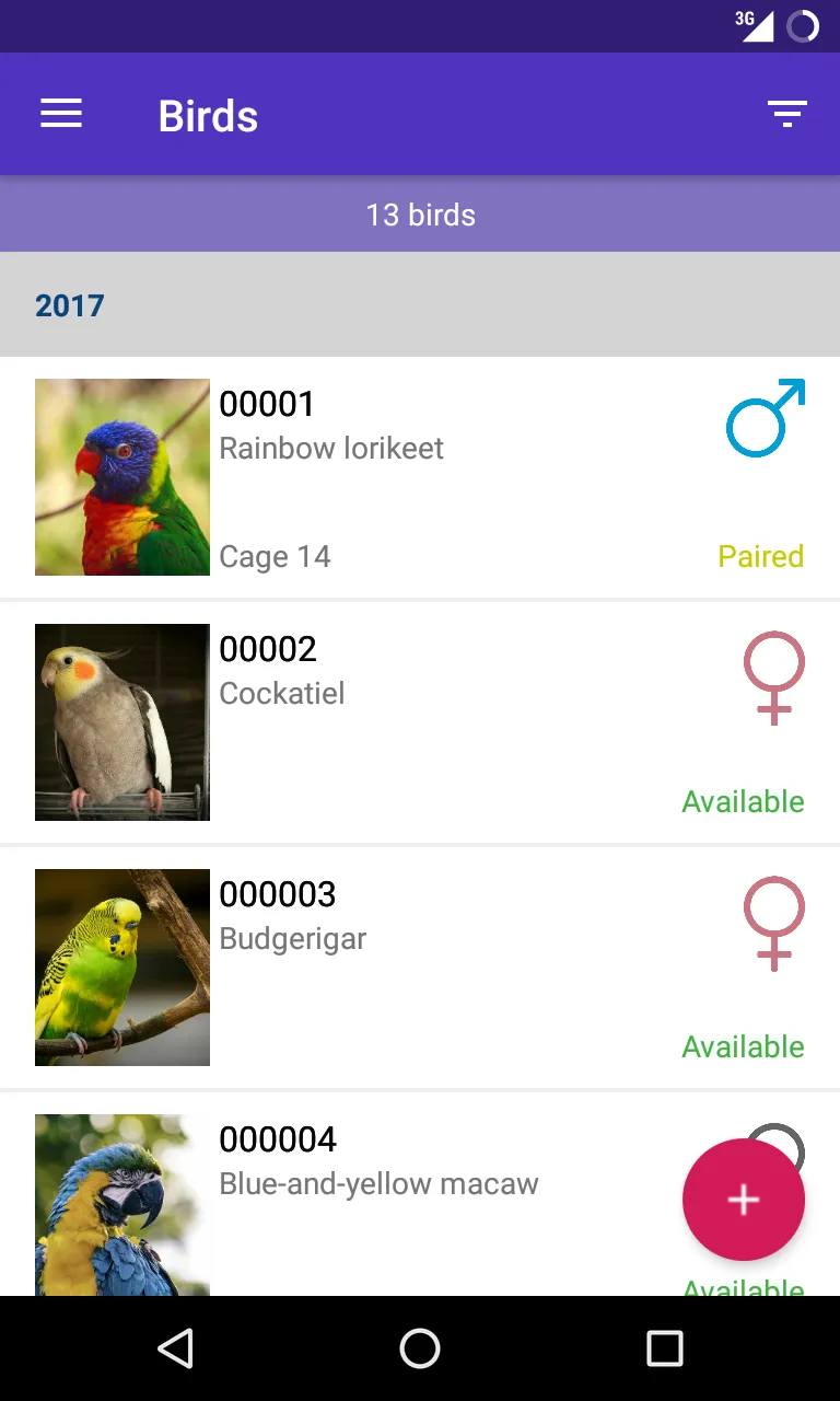 My Birds - Aviary Manager | Indus Appstore | Screenshot