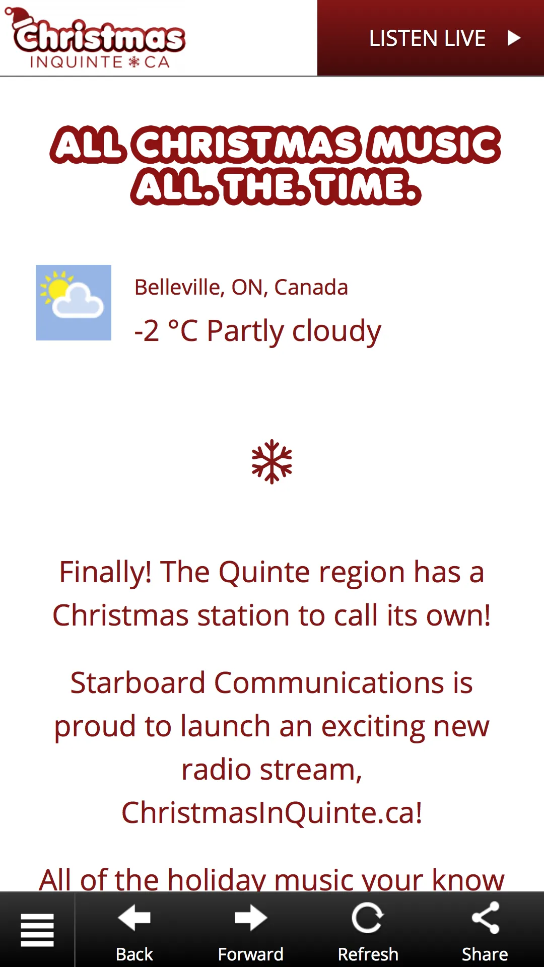 Christmas In Quinte | Indus Appstore | Screenshot