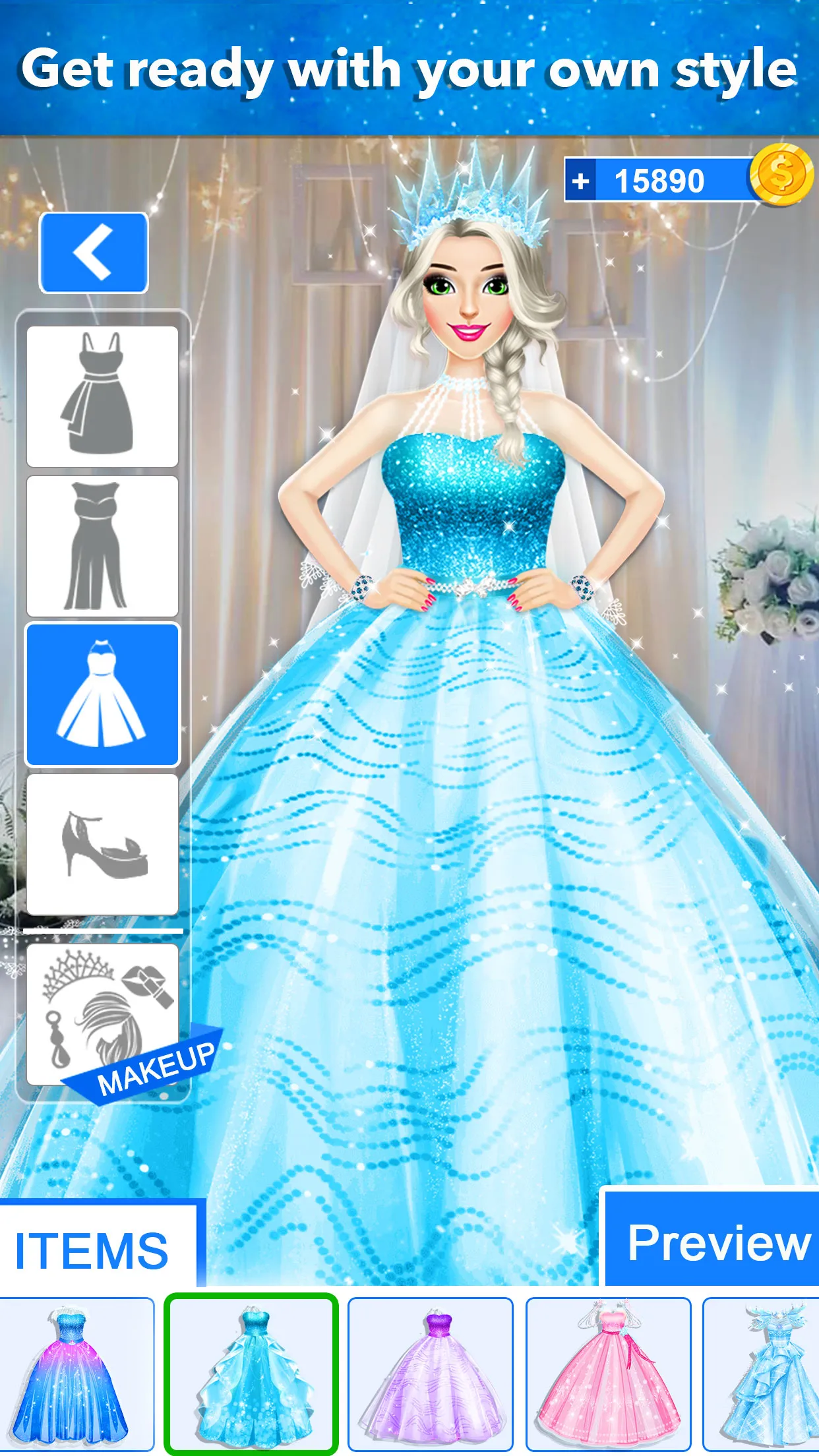 Ice Princess Wedding Dress Up | Indus Appstore | Screenshot