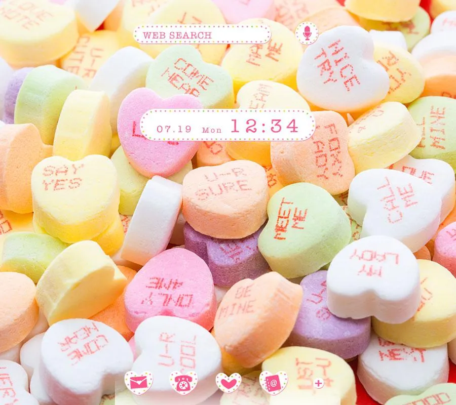 Candy Hearts Theme +HOME | Indus Appstore | Screenshot