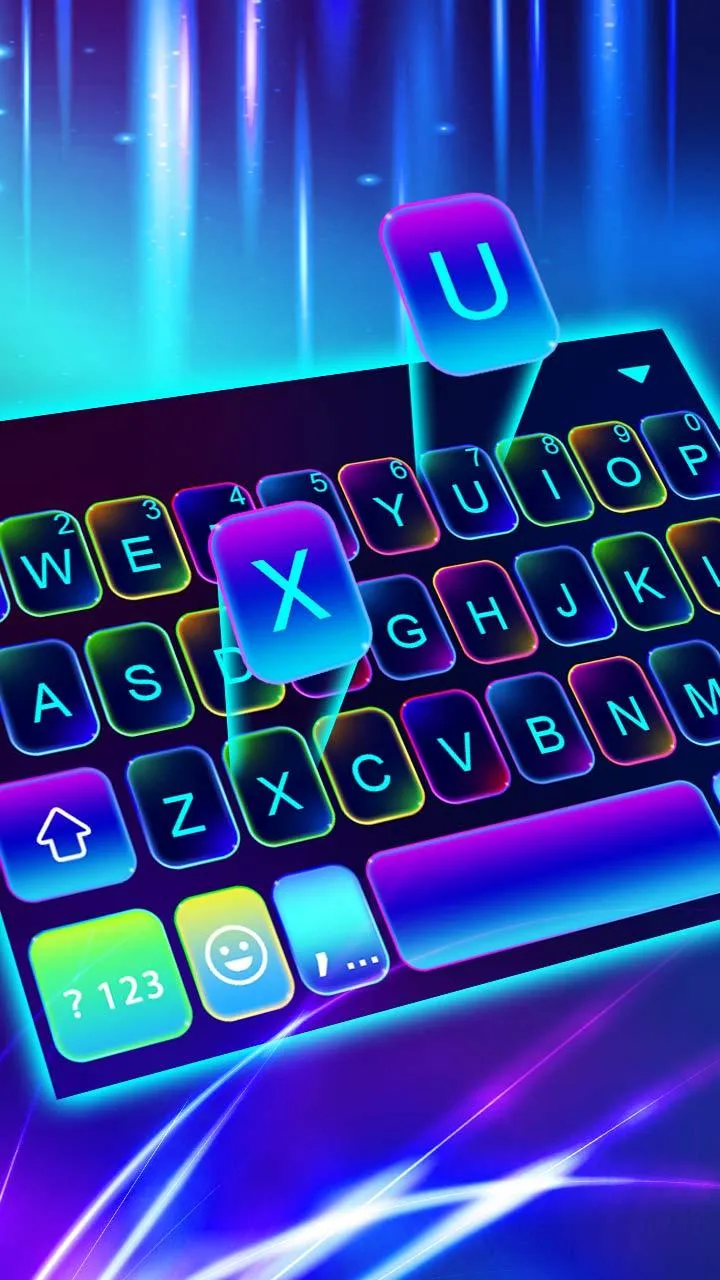 Sparkling Neon 3d Keyboard The | Indus Appstore | Screenshot