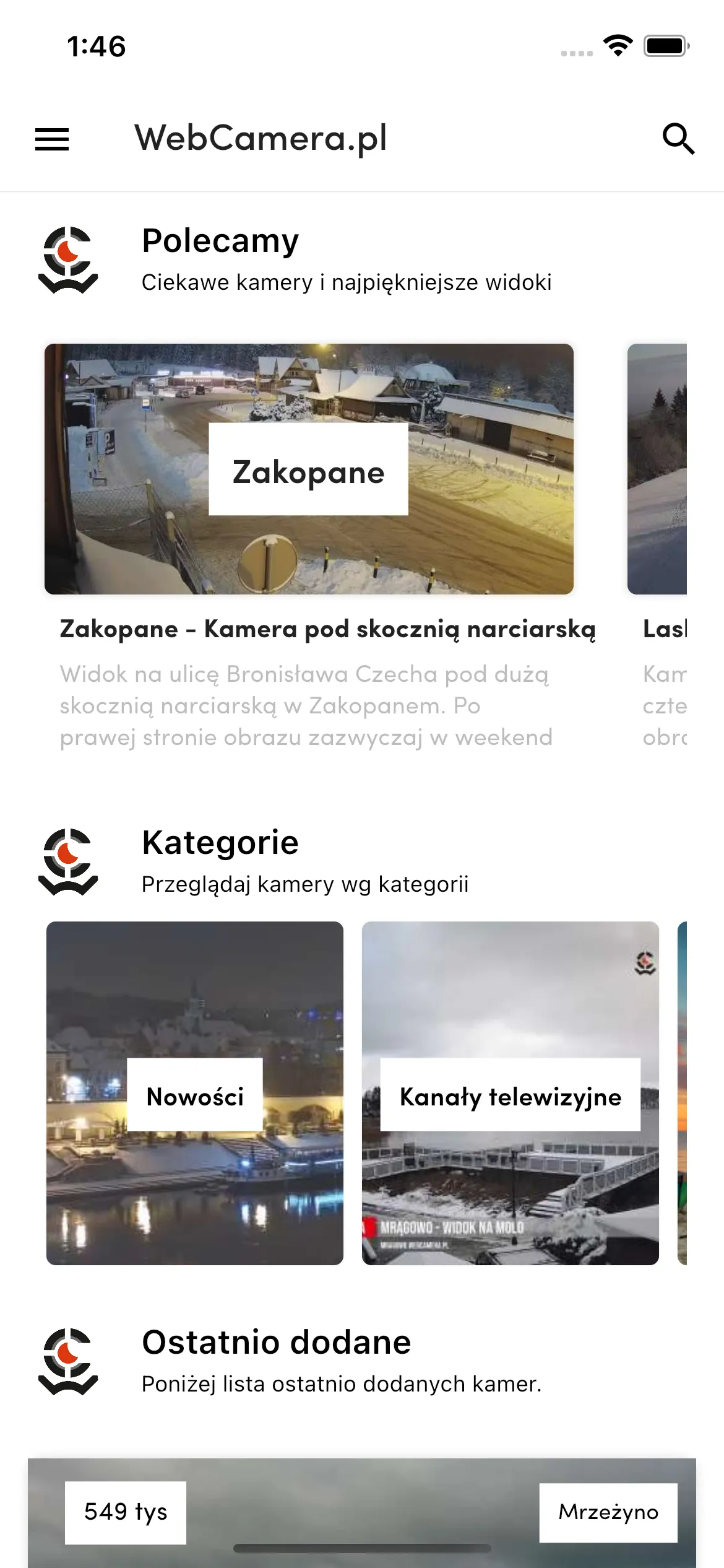 WebCamera.pl - live streaming | Indus Appstore | Screenshot