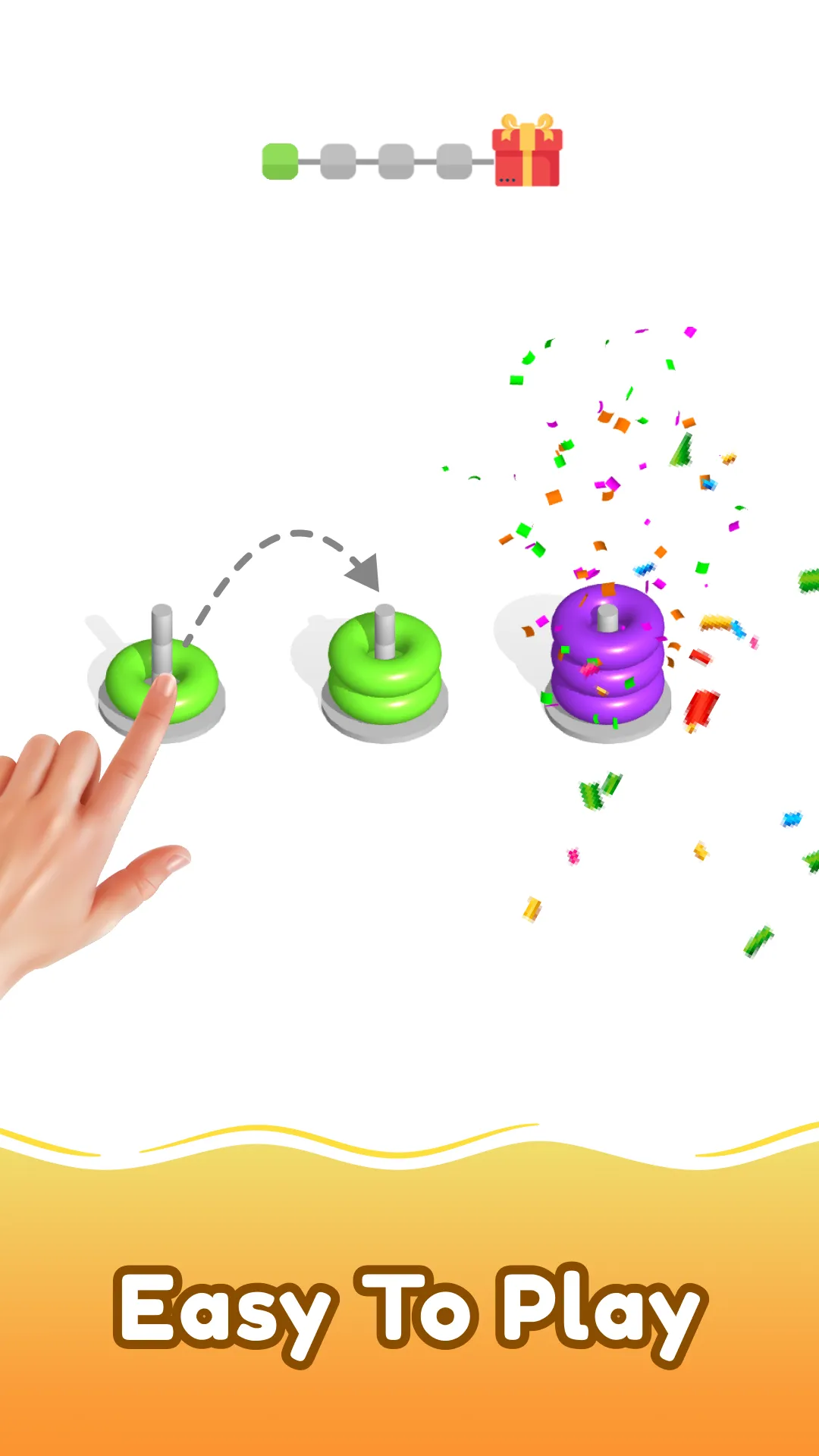 Color Hoop stack: 3D sort game | Indus Appstore | Screenshot