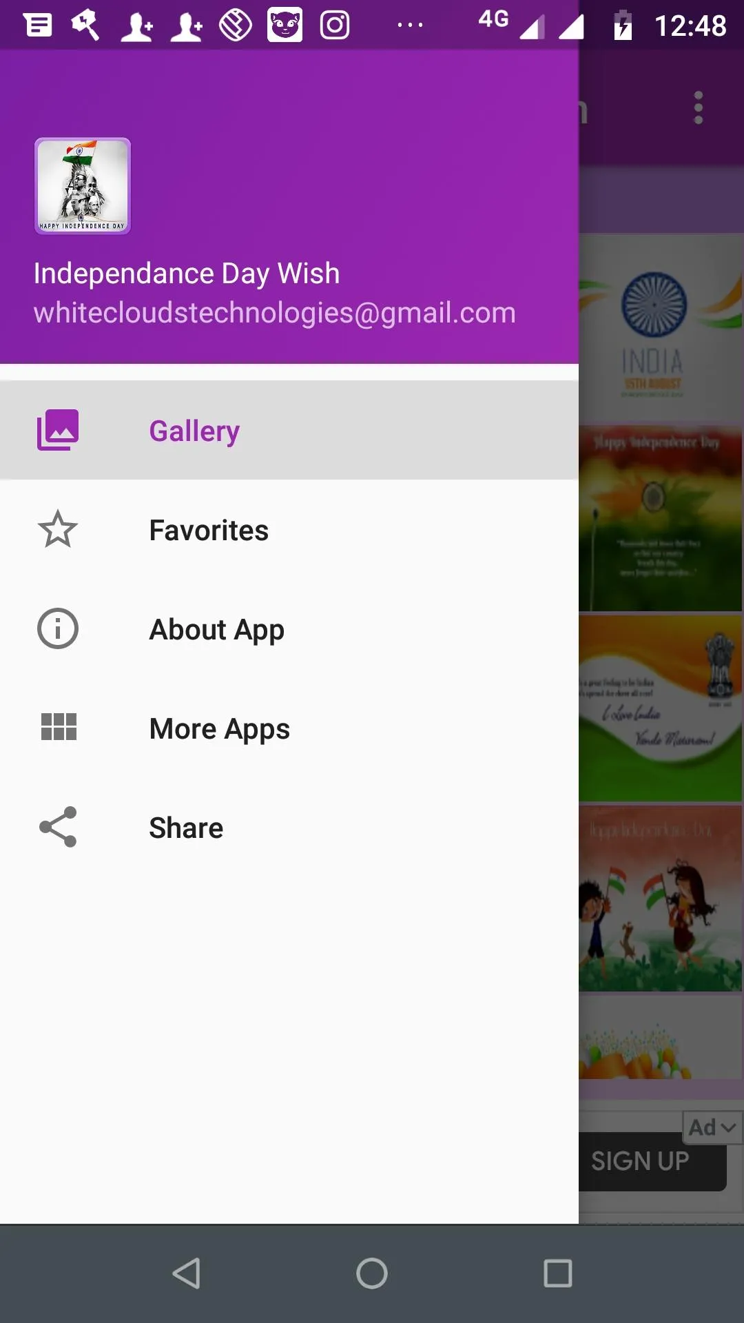 Independence Day Wish Gallery | Indus Appstore | Screenshot