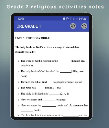 Grade 2: Cre cbc notes | Indus Appstore | Screenshot