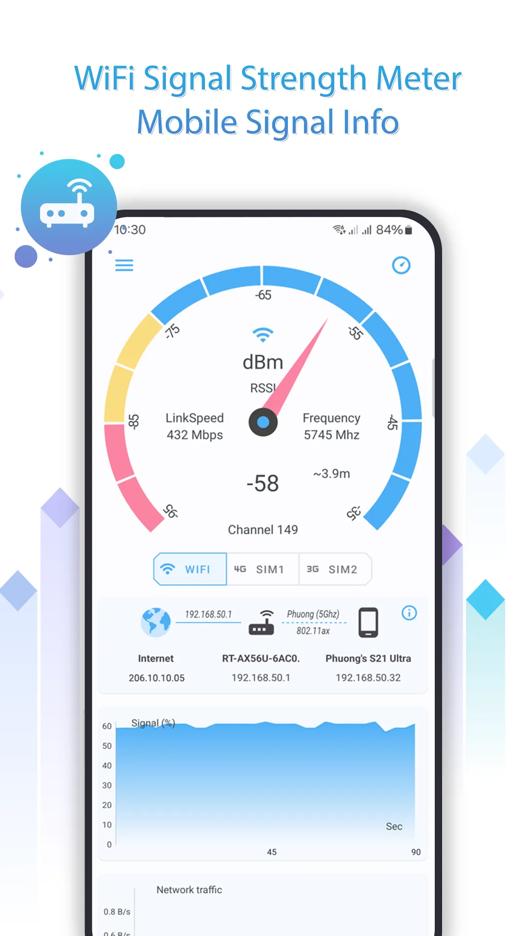 Net Signal: WiFi & 5G Meter | Indus Appstore | Screenshot