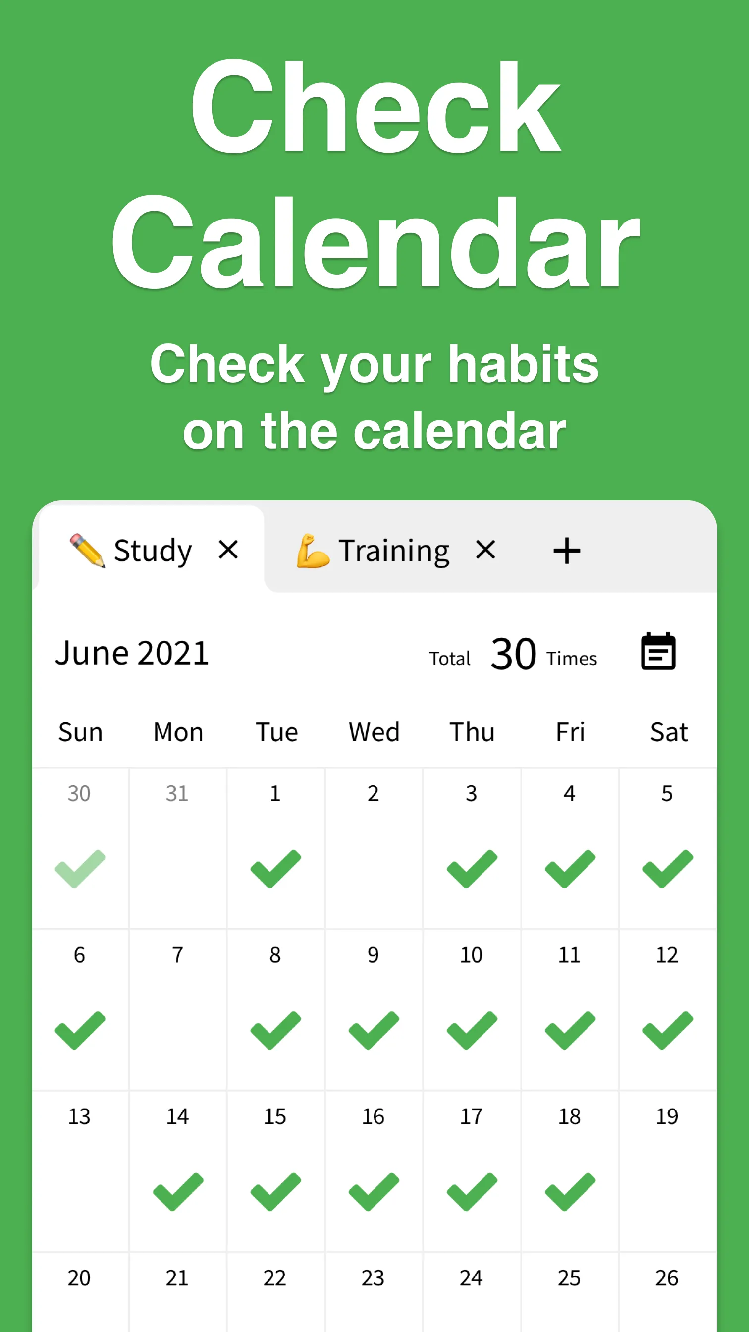 Check Calendar - Habit Tracker | Indus Appstore | Screenshot