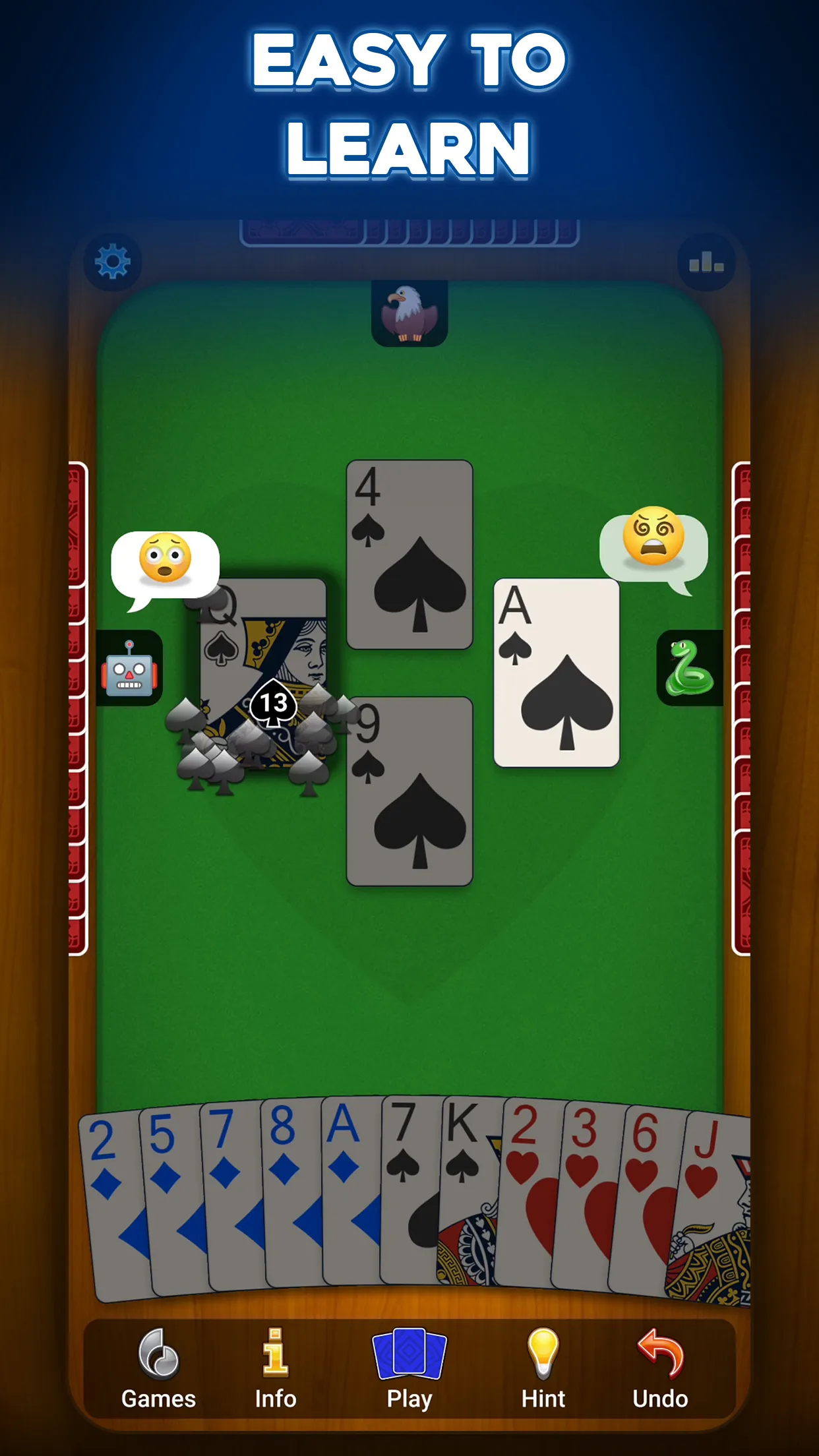 Hearts: Card Game | Indus Appstore | Screenshot