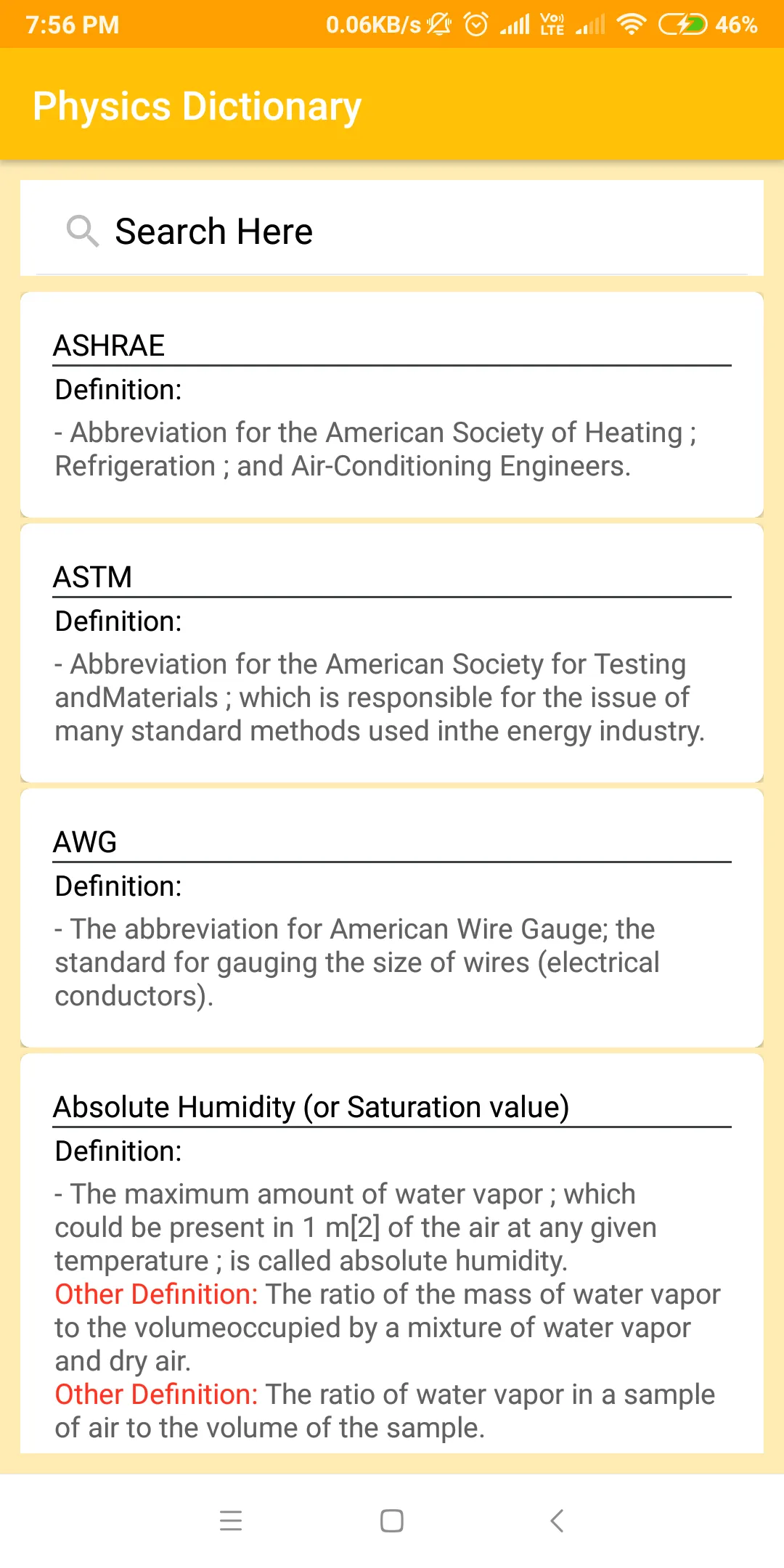 Physics Dictionary | Indus Appstore | Screenshot