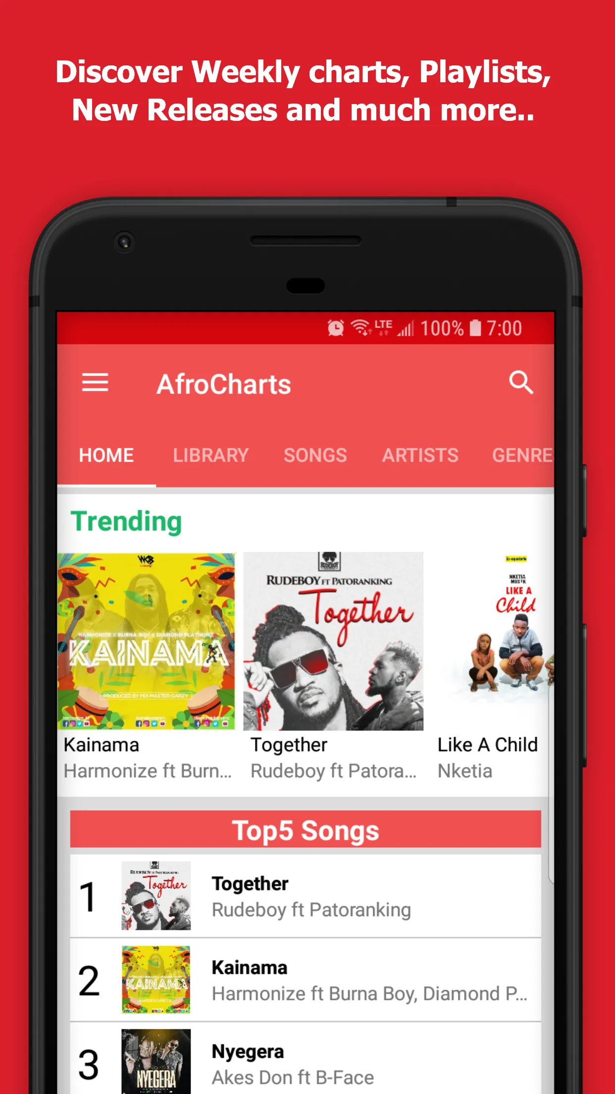 AfroCharts: 100% African Music | Indus Appstore | Screenshot