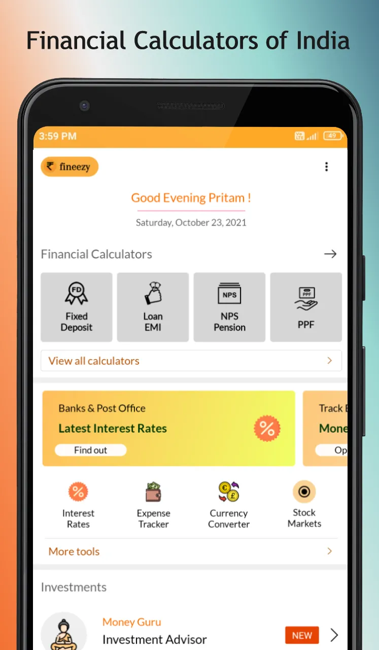 Bank FD Calculators - Fineezy | Indus Appstore | Screenshot