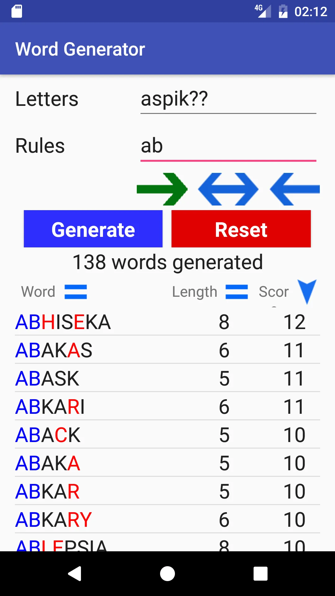 Word Generator Check Scrabble | Indus Appstore | Screenshot