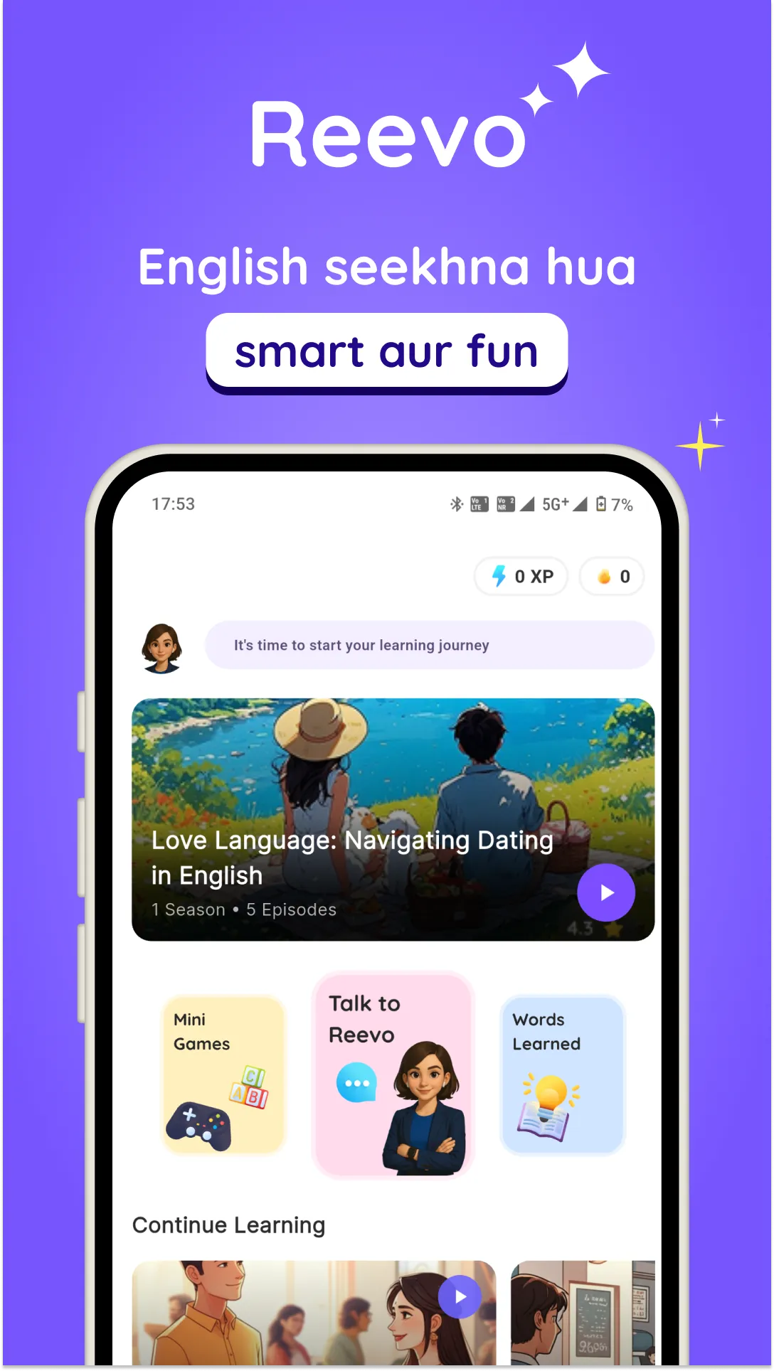 Reevo: Learn to Speak English | Indus Appstore | Screenshot