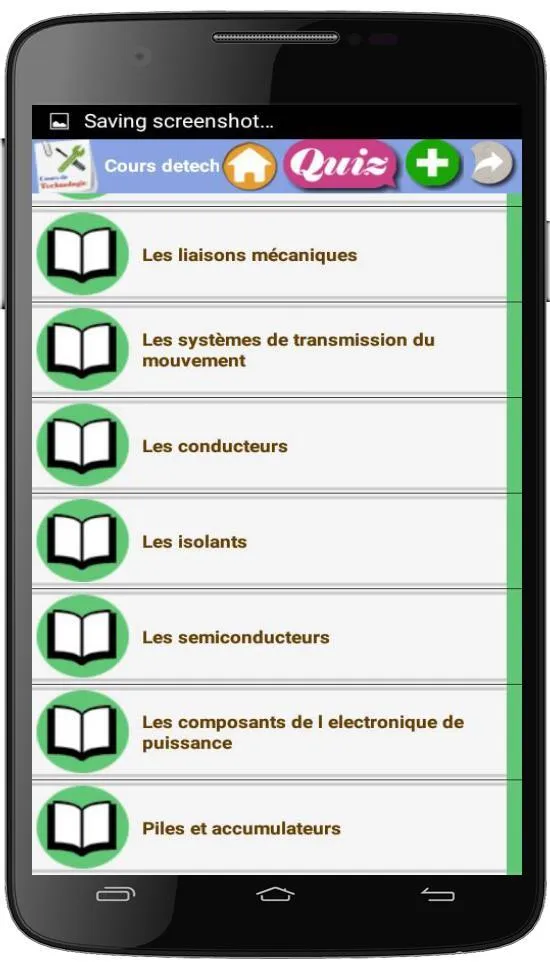 Cours de Technologie | Indus Appstore | Screenshot