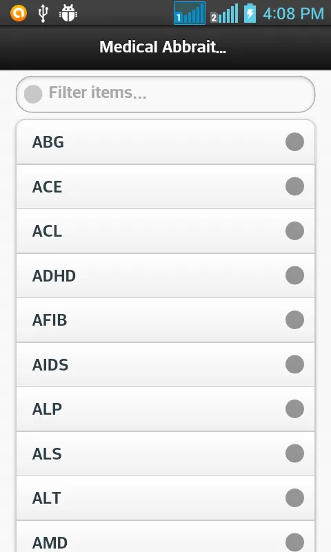 Medical Abbreviations Dictiona | Indus Appstore | Screenshot