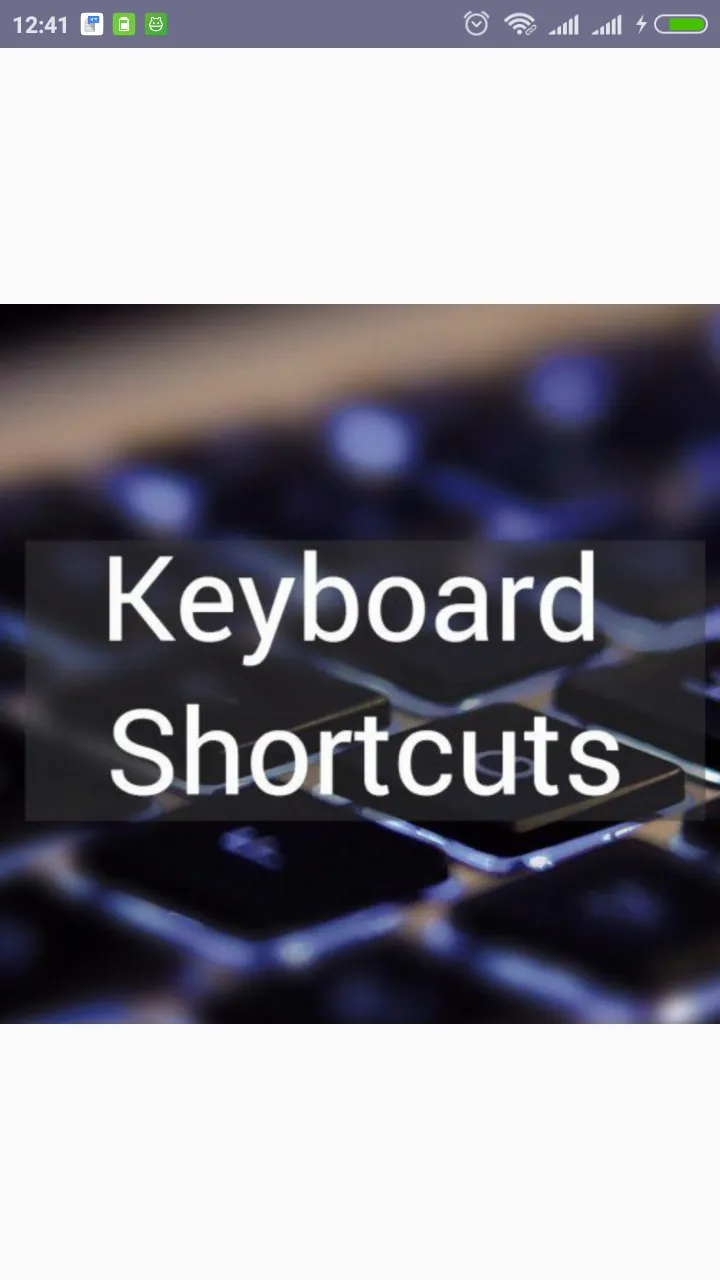 Keyboard Shortcut Keys | Indus Appstore | Screenshot