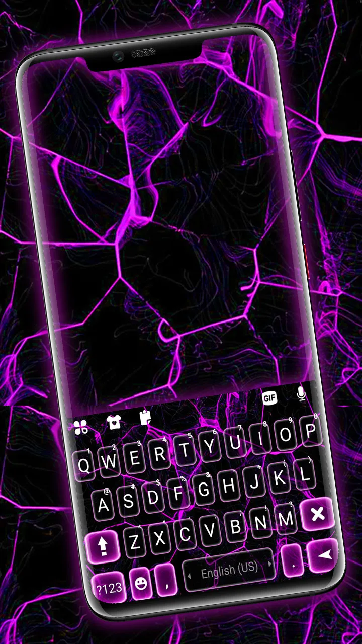 Purple Marble Grain Keyboard B | Indus Appstore | Screenshot