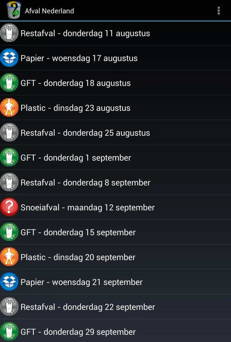 Afval Nederland | Indus Appstore | Screenshot