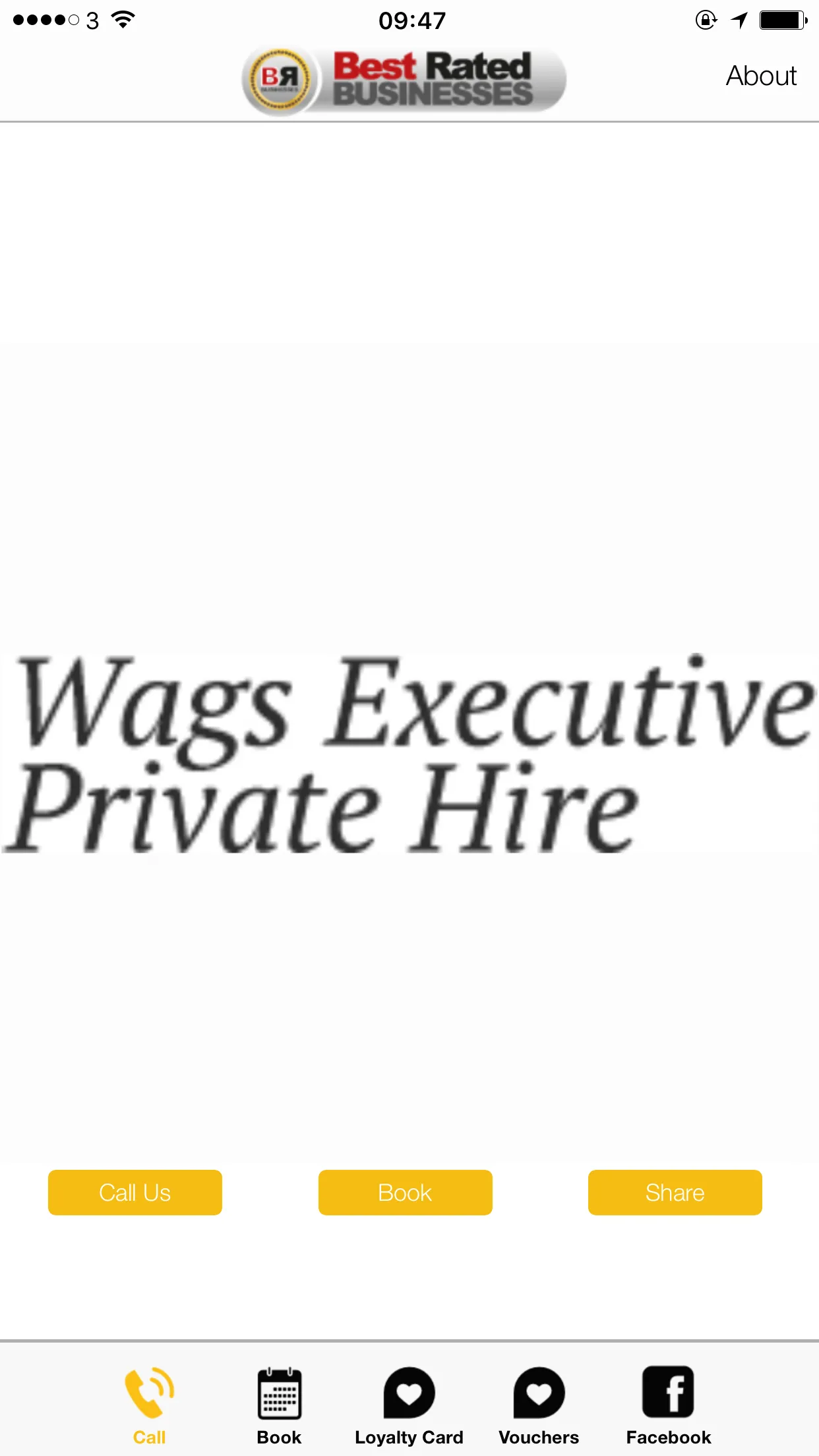 Wags Executive Private Hire | Indus Appstore | Screenshot