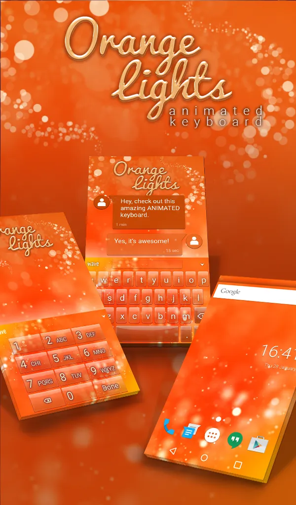 Orange Lights Wallpaper Theme | Indus Appstore | Screenshot