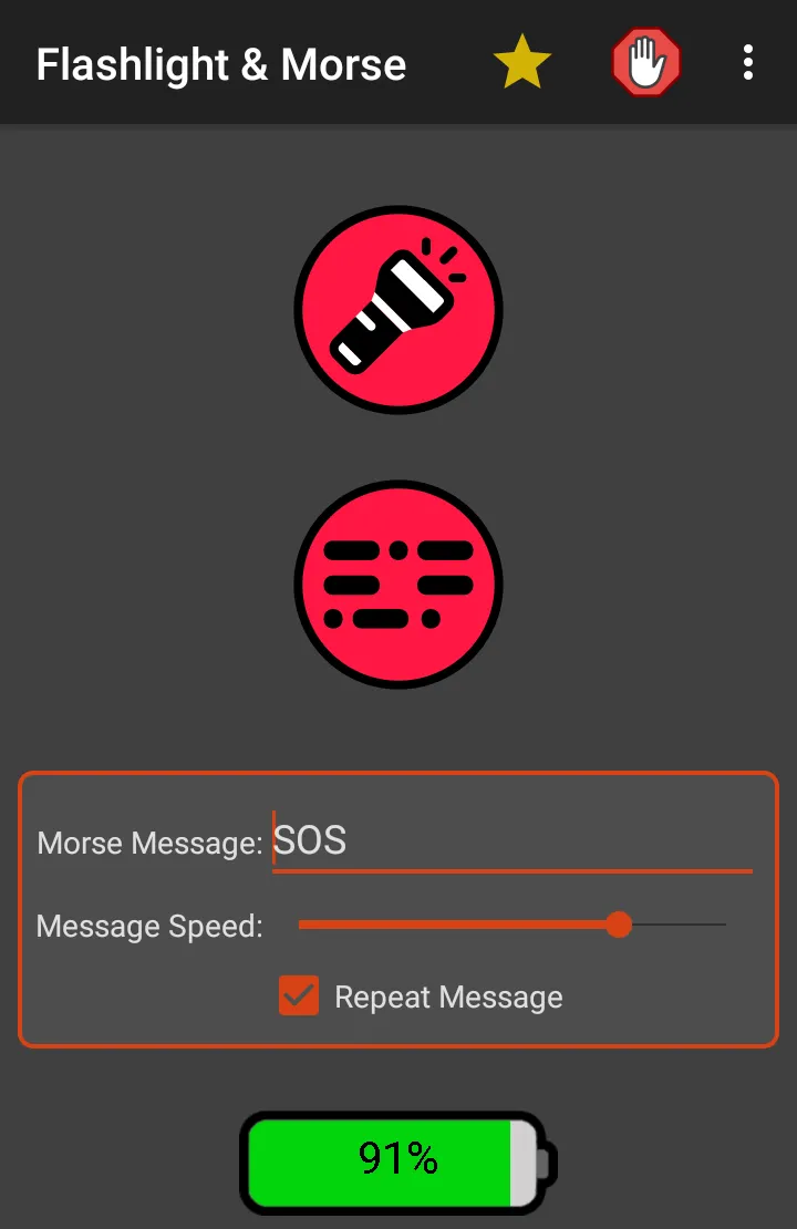 Flashlight & Morse | Indus Appstore | Screenshot