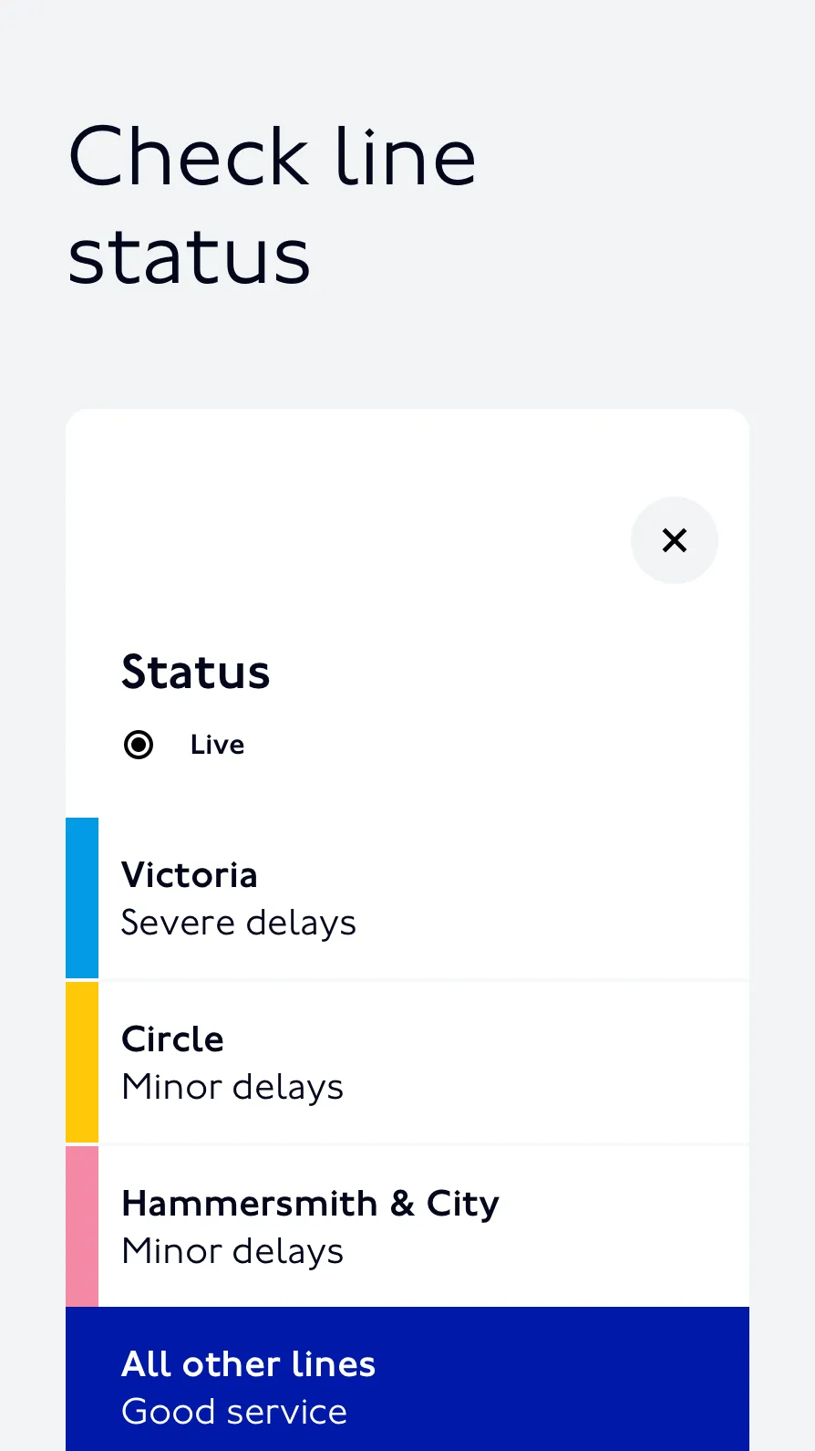 TfL Go: Live Tube, Bus & Rail | Indus Appstore | Screenshot