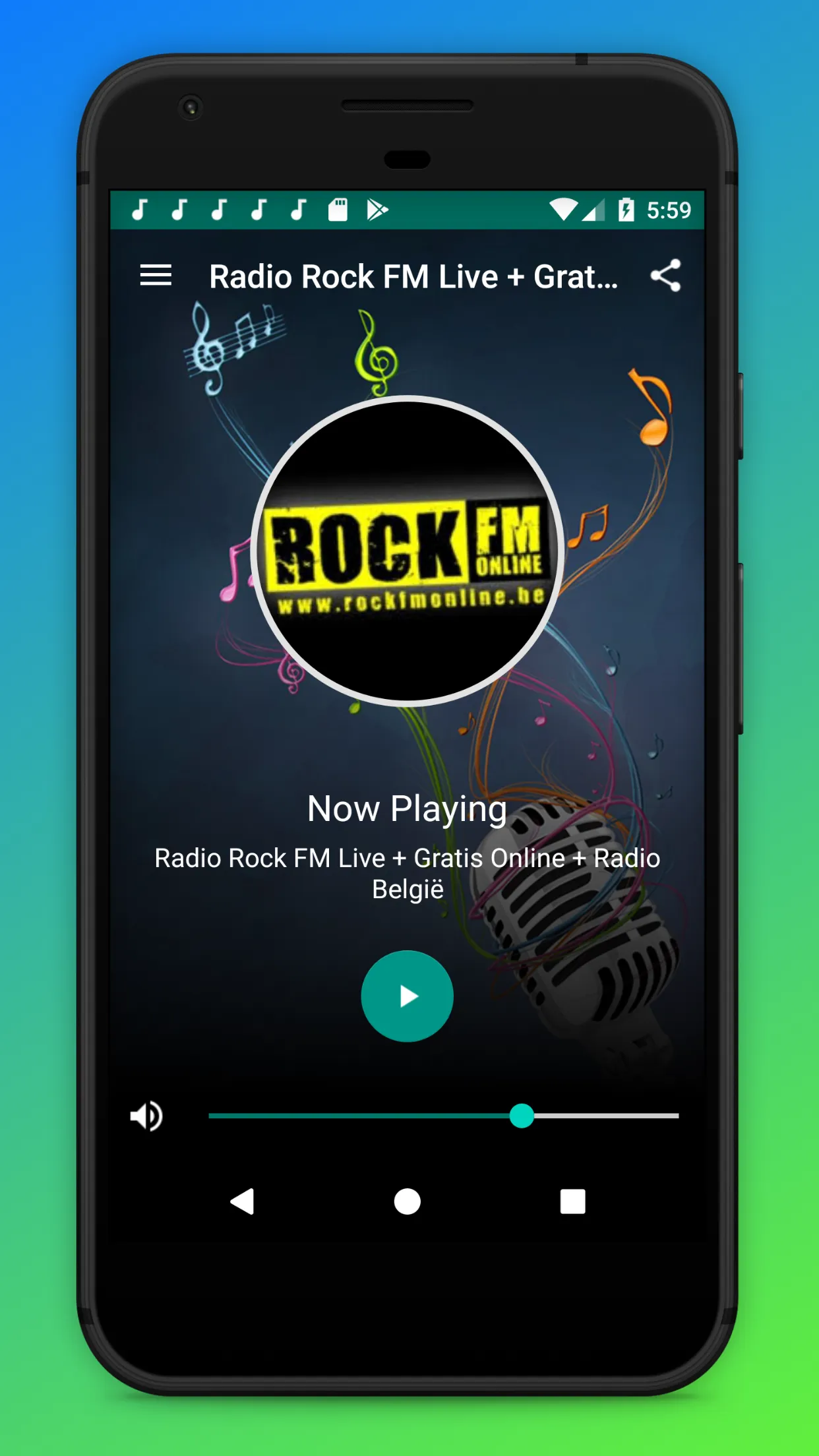 Rock FM Radio Online Belgique | Indus Appstore | Screenshot