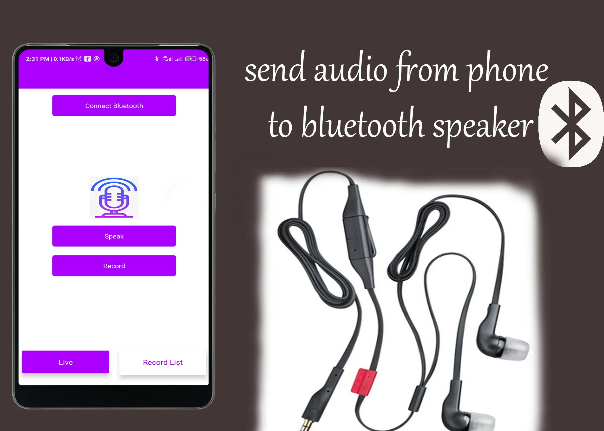 Mic to Speaker Bluetooth live | Indus Appstore | Screenshot