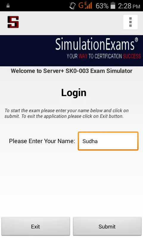 Sim-Ex Exam Sim for Server+ | Indus Appstore | Screenshot