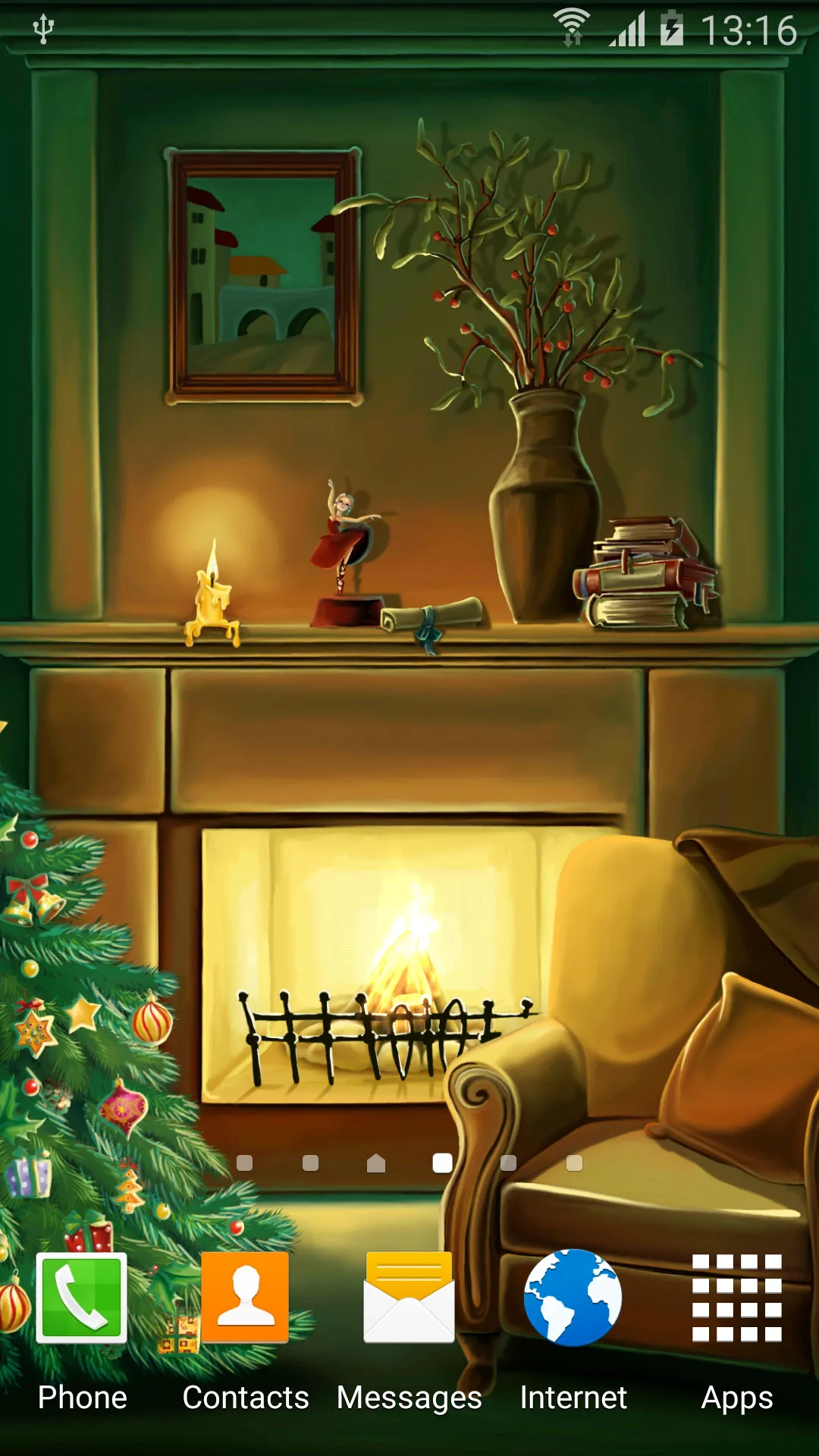 Christmas Fireplace Wallpaper | Indus Appstore | Screenshot