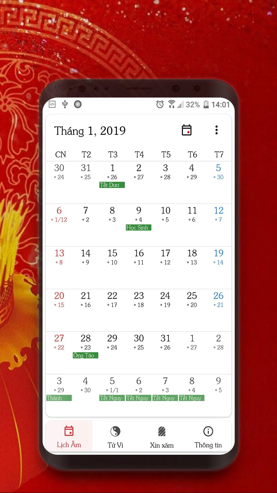 Lịch Bình An - Giáp Thìn 2024 | Indus Appstore | Screenshot