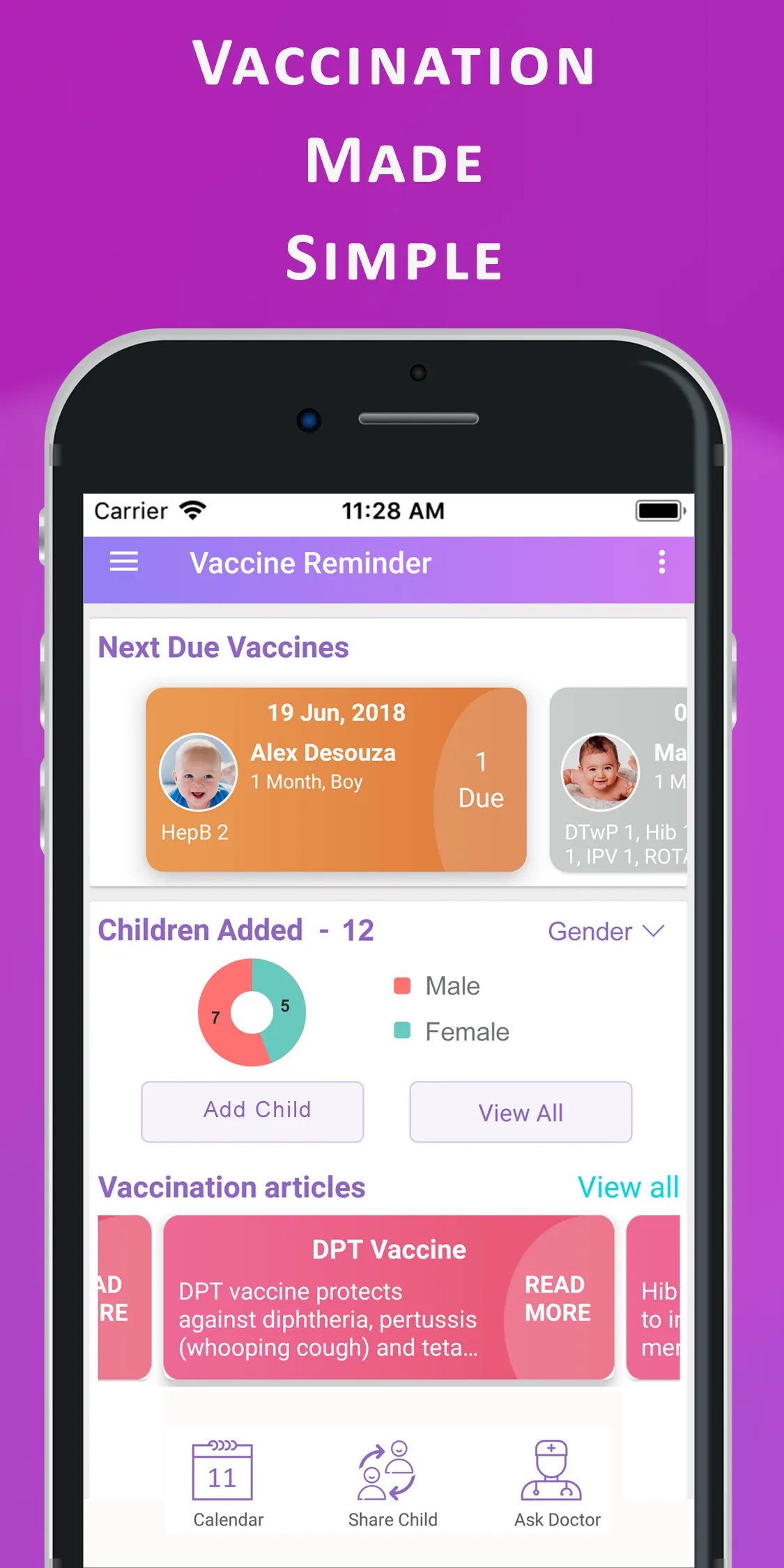 Vaccine Reminder | Indus Appstore | Screenshot