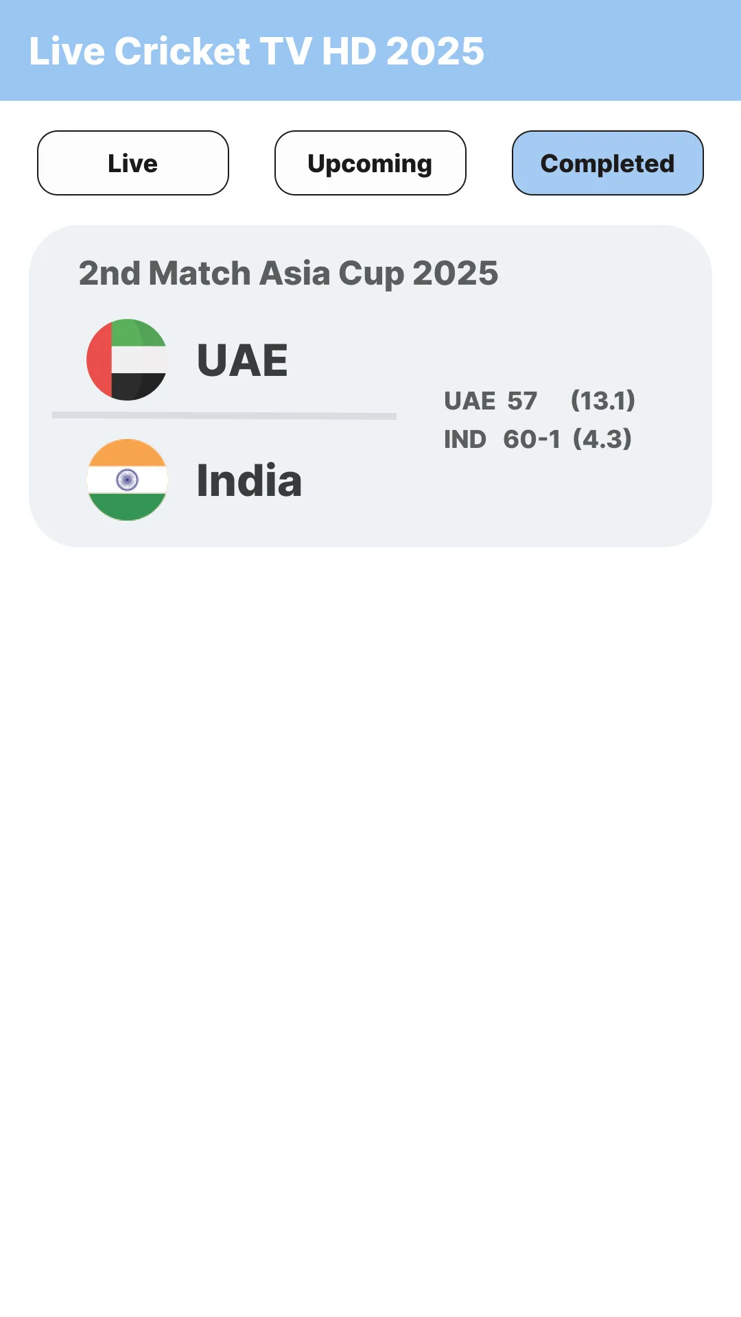 Live Cricket TV HD | Indus Appstore | Screenshot