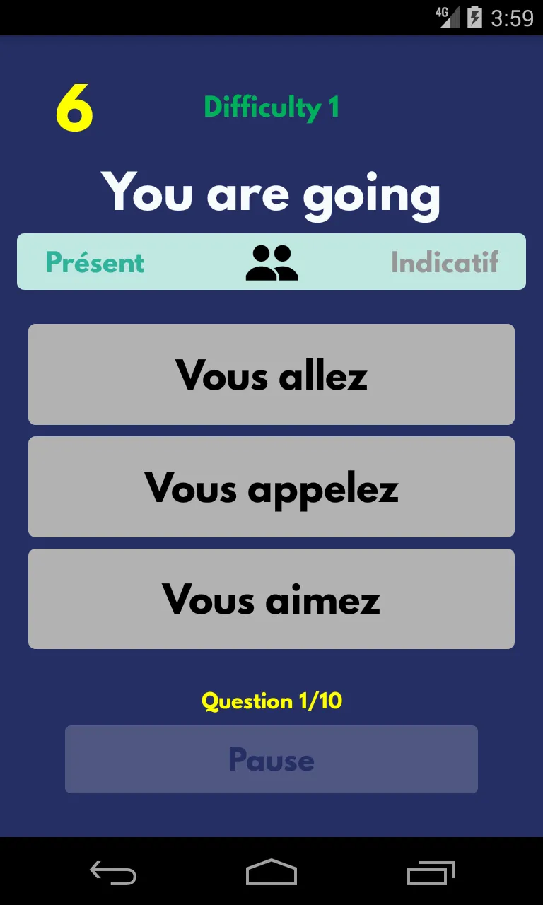 VerbSquirt French Verbs | Indus Appstore | Screenshot