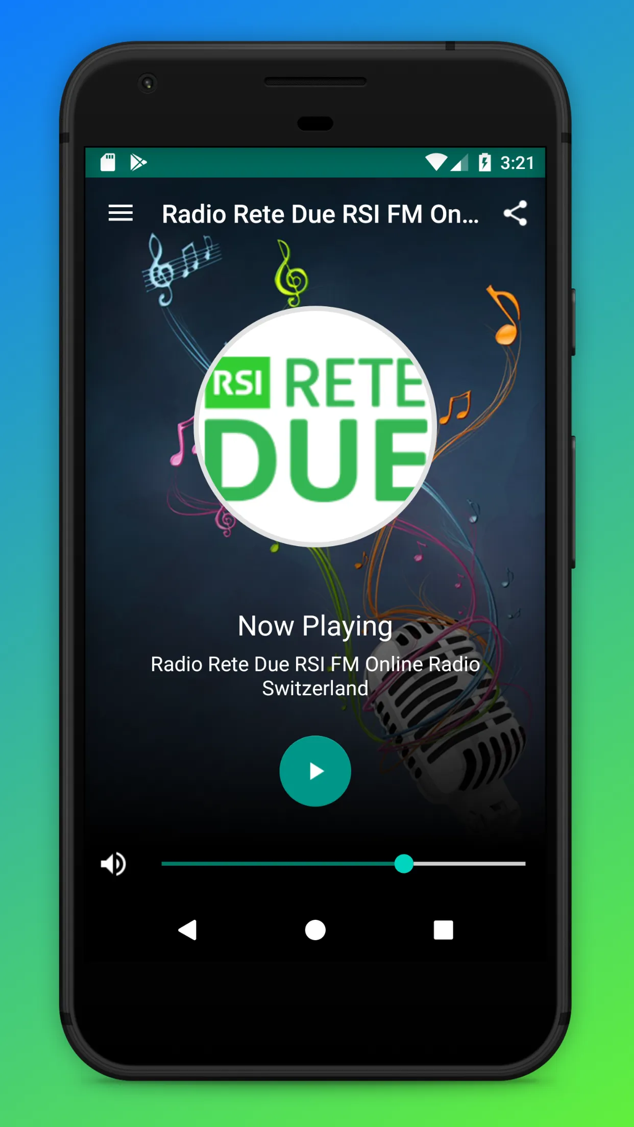 RSI Rete Due Radio App Schweiz | Indus Appstore | Screenshot