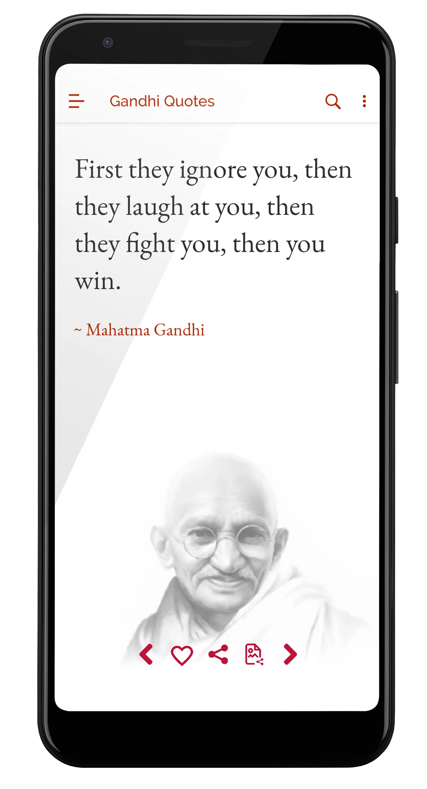 Gandhi Quotes - Daily Quotes | Indus Appstore | Screenshot