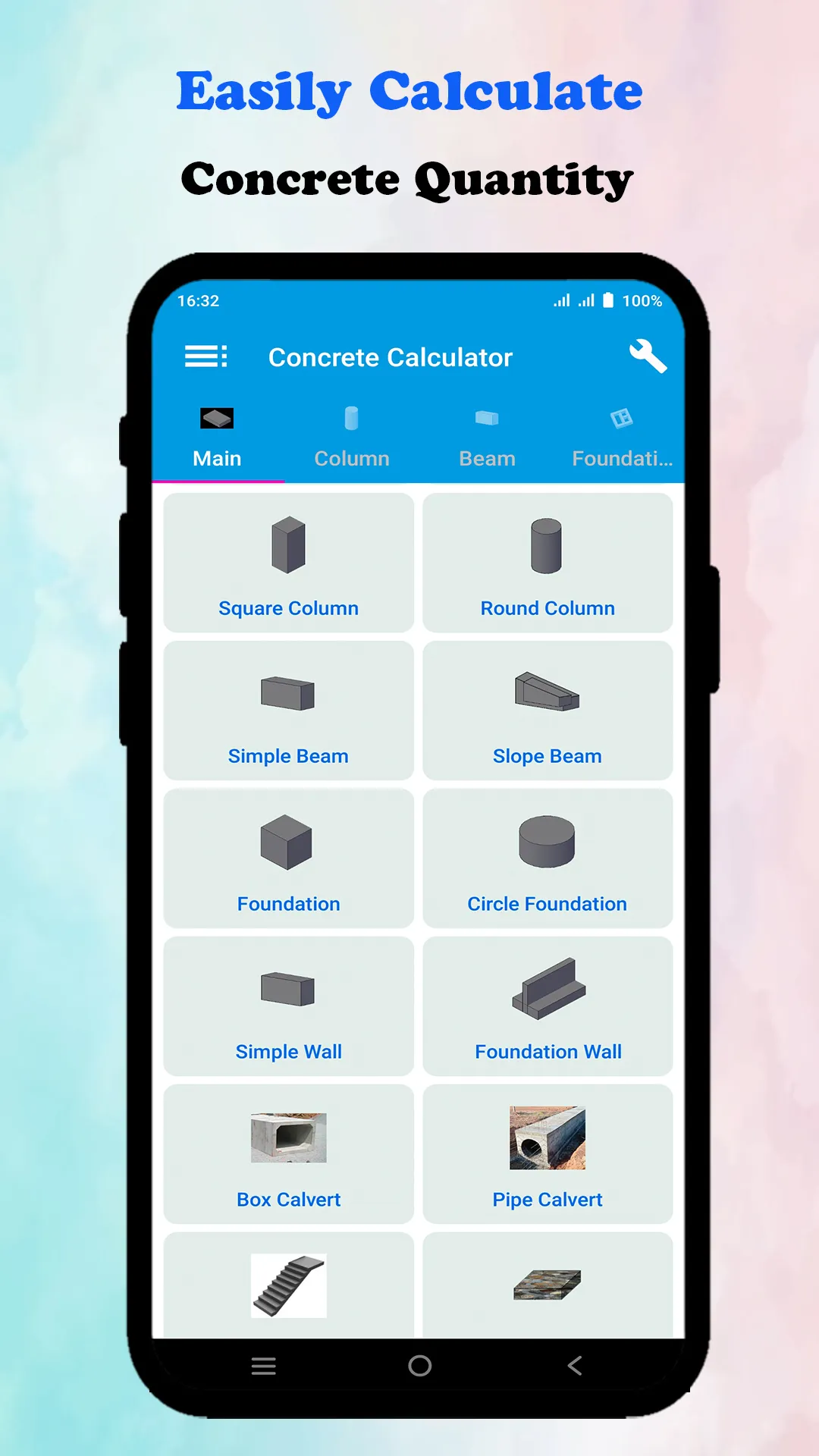 Concrete Calculator | Indus Appstore | Screenshot