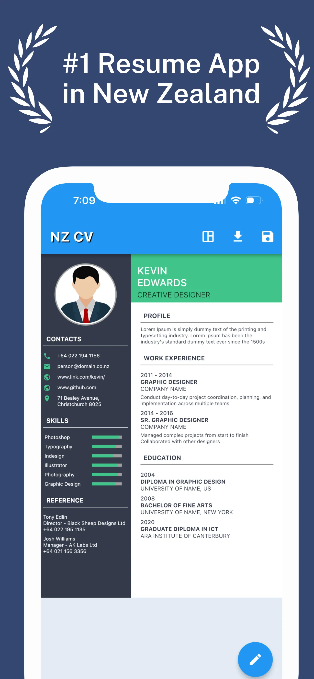 NZ CV - New Zealand Resume PDF | Indus Appstore | Screenshot