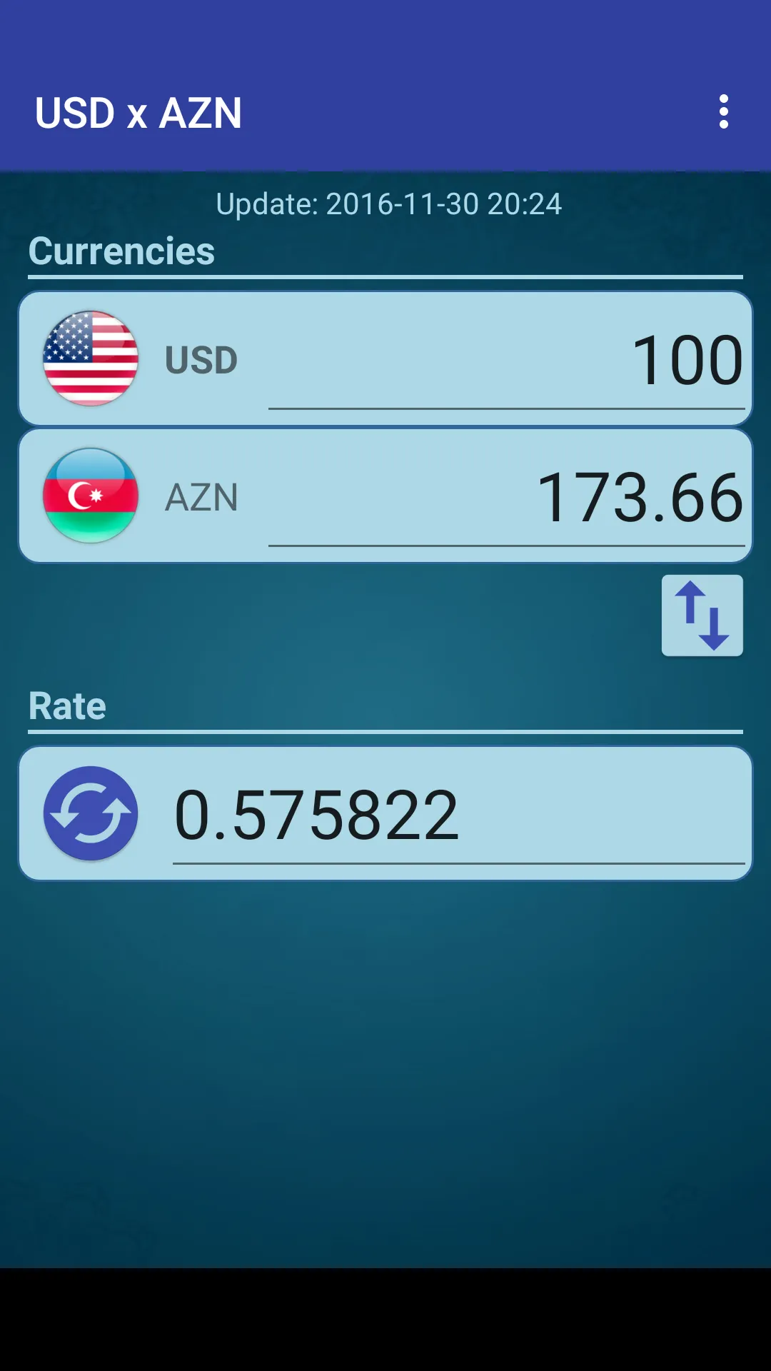 US Dollar to Azerbaijan Manat | Indus Appstore | Screenshot