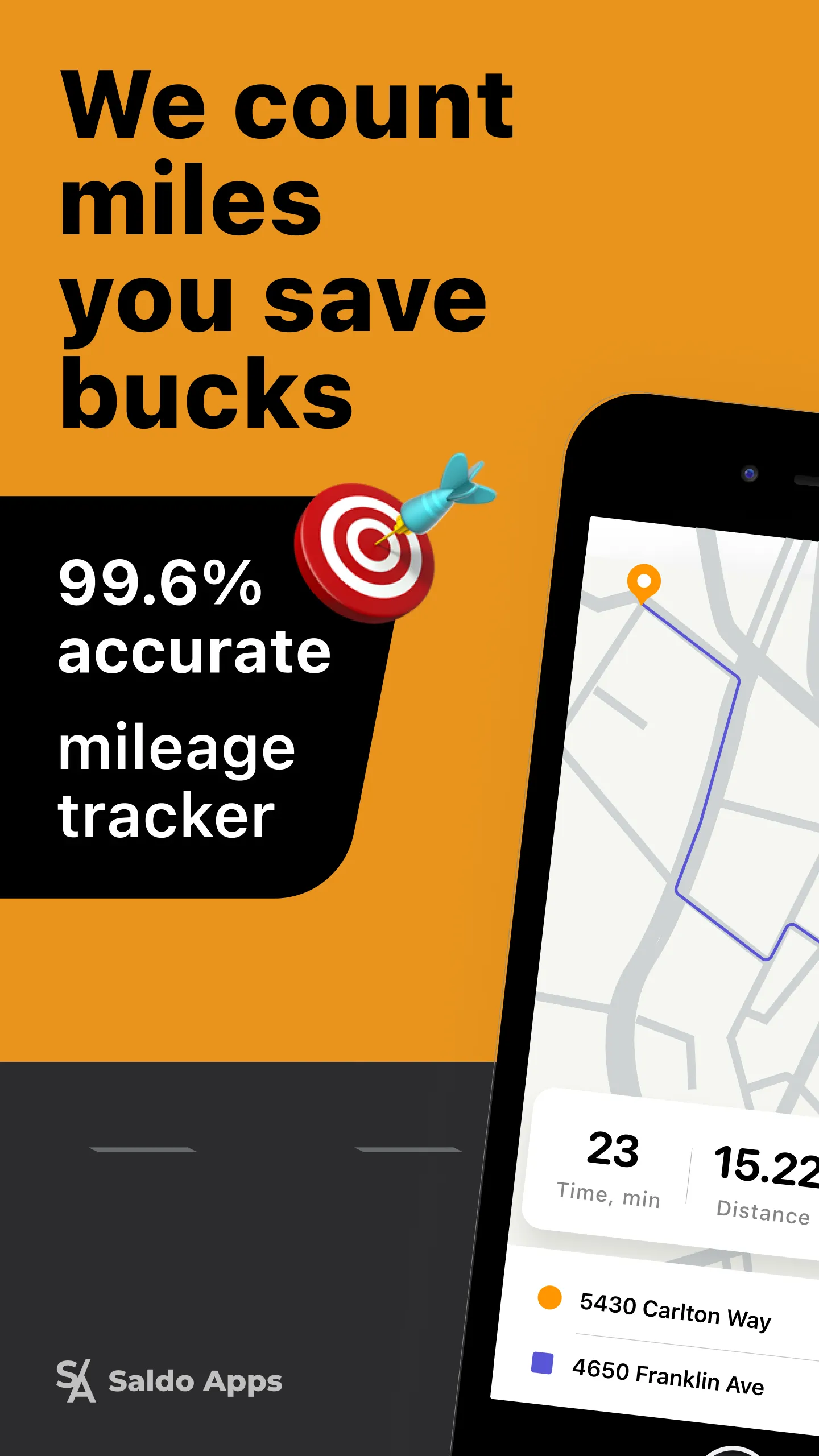 Saldo: Mileage Tracker | Indus Appstore | Screenshot