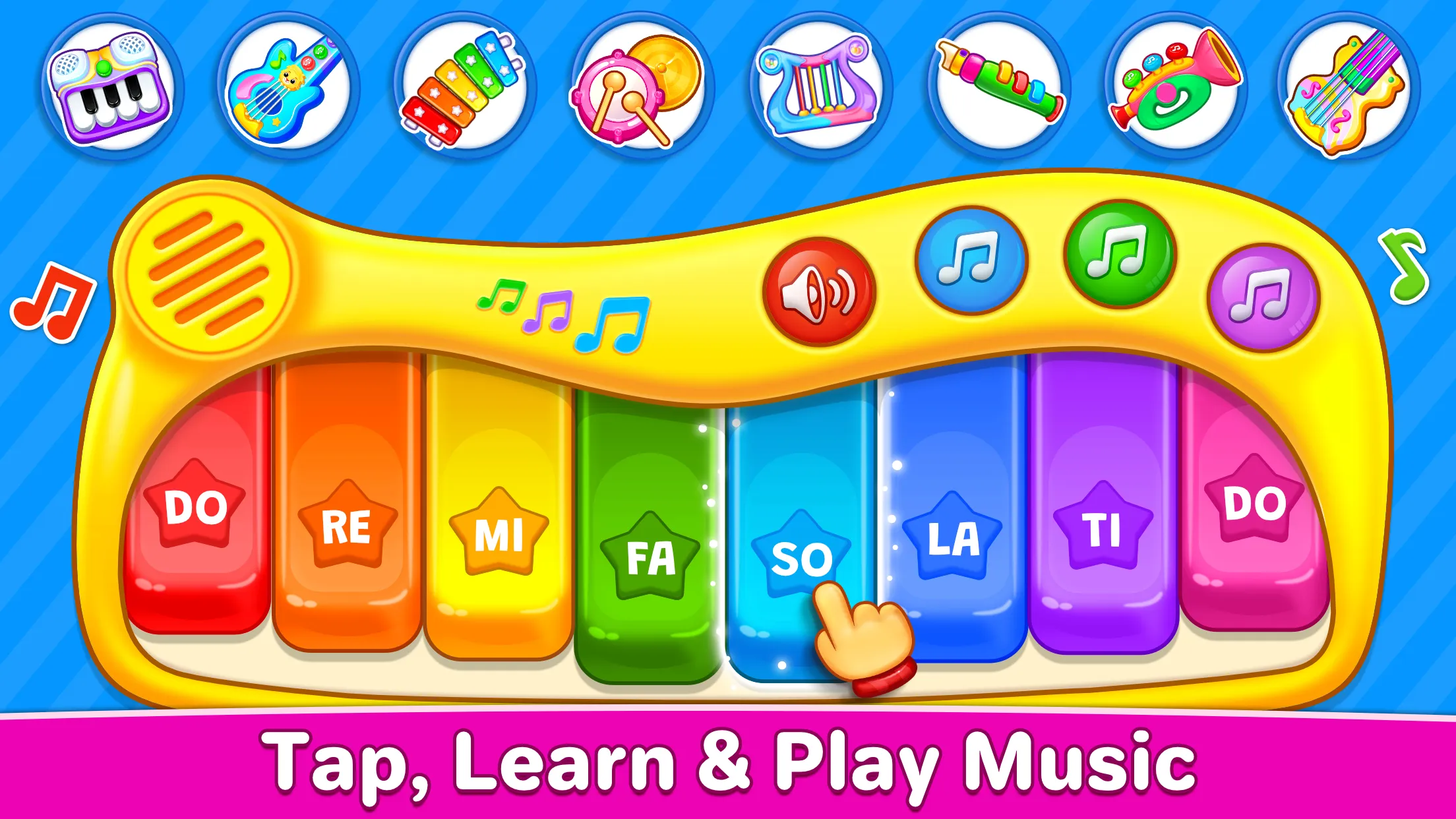 Kids Music: Piano, Xylo, Drums | Indus Appstore | Screenshot