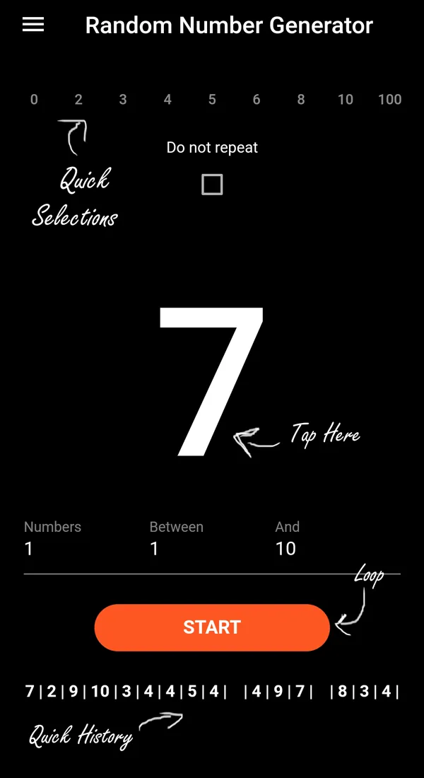 Random Number Generator | Indus Appstore | Screenshot