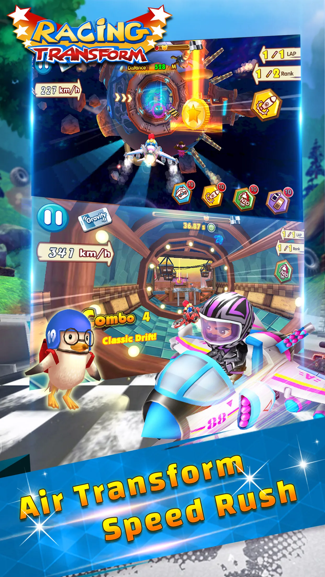 Racing Transform - Sky Race | Indus Appstore | Screenshot