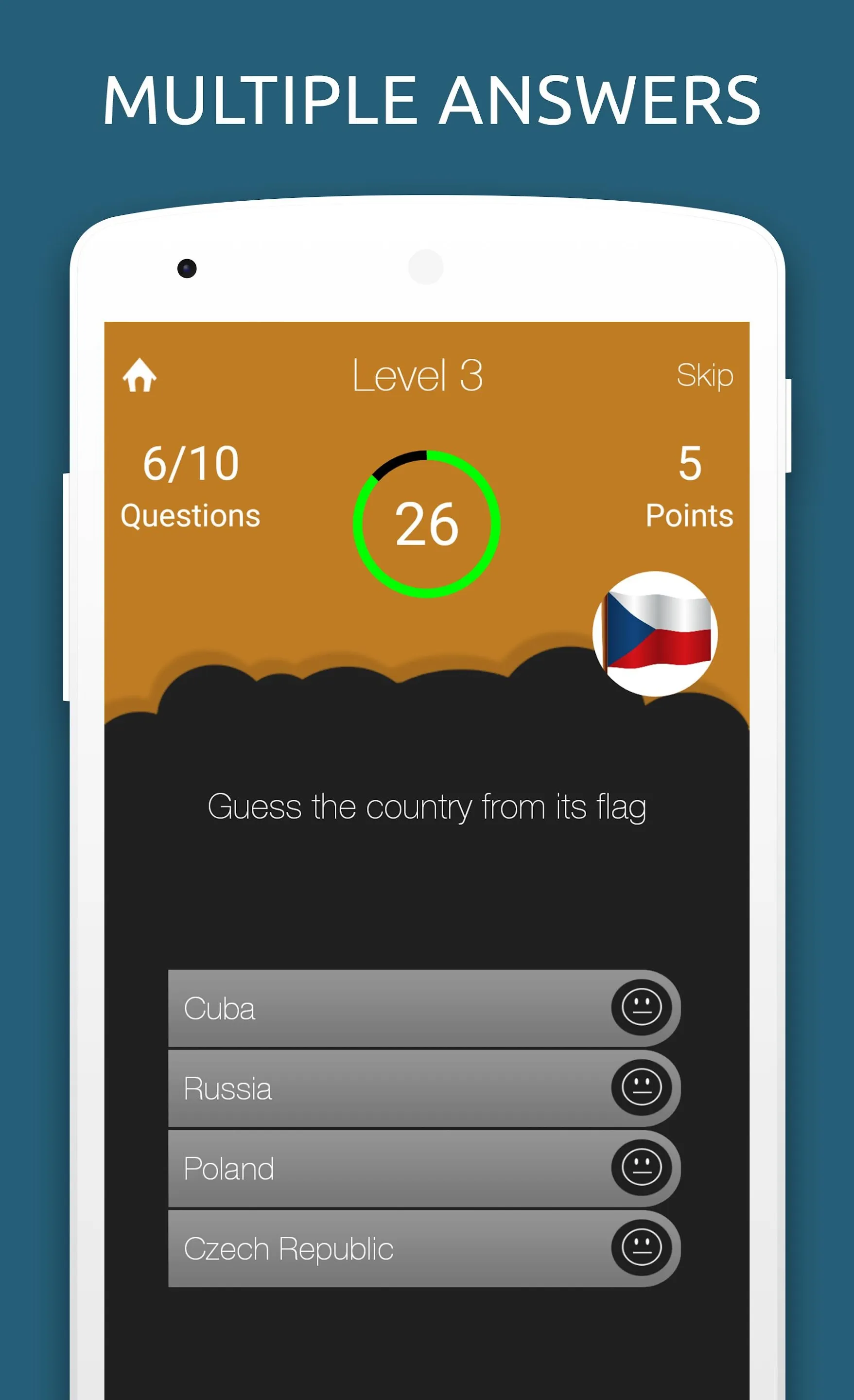 World Country Flags Quiz Test | Indus Appstore | Screenshot