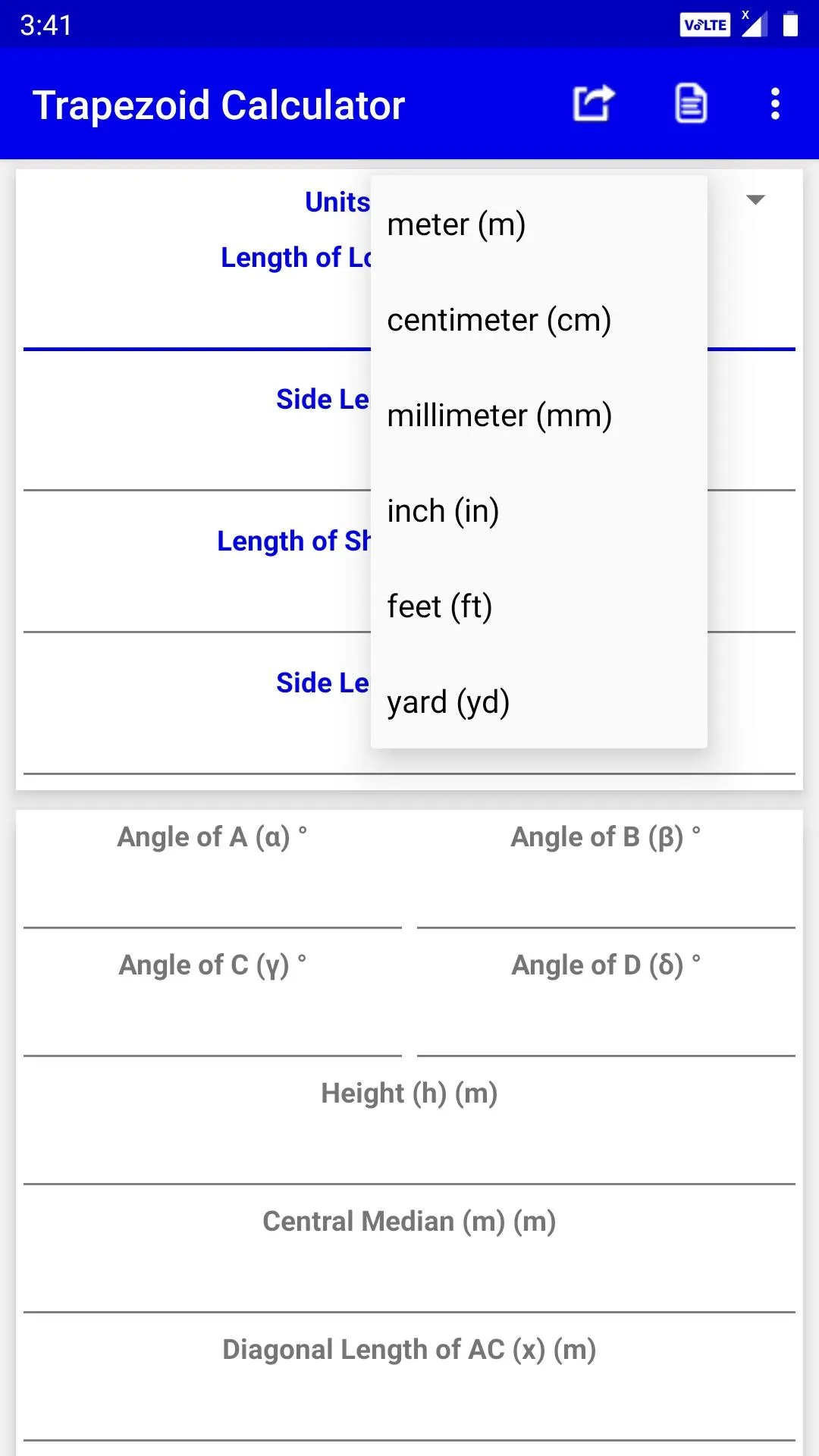 Trapezoid Calculator | Indus Appstore | Screenshot