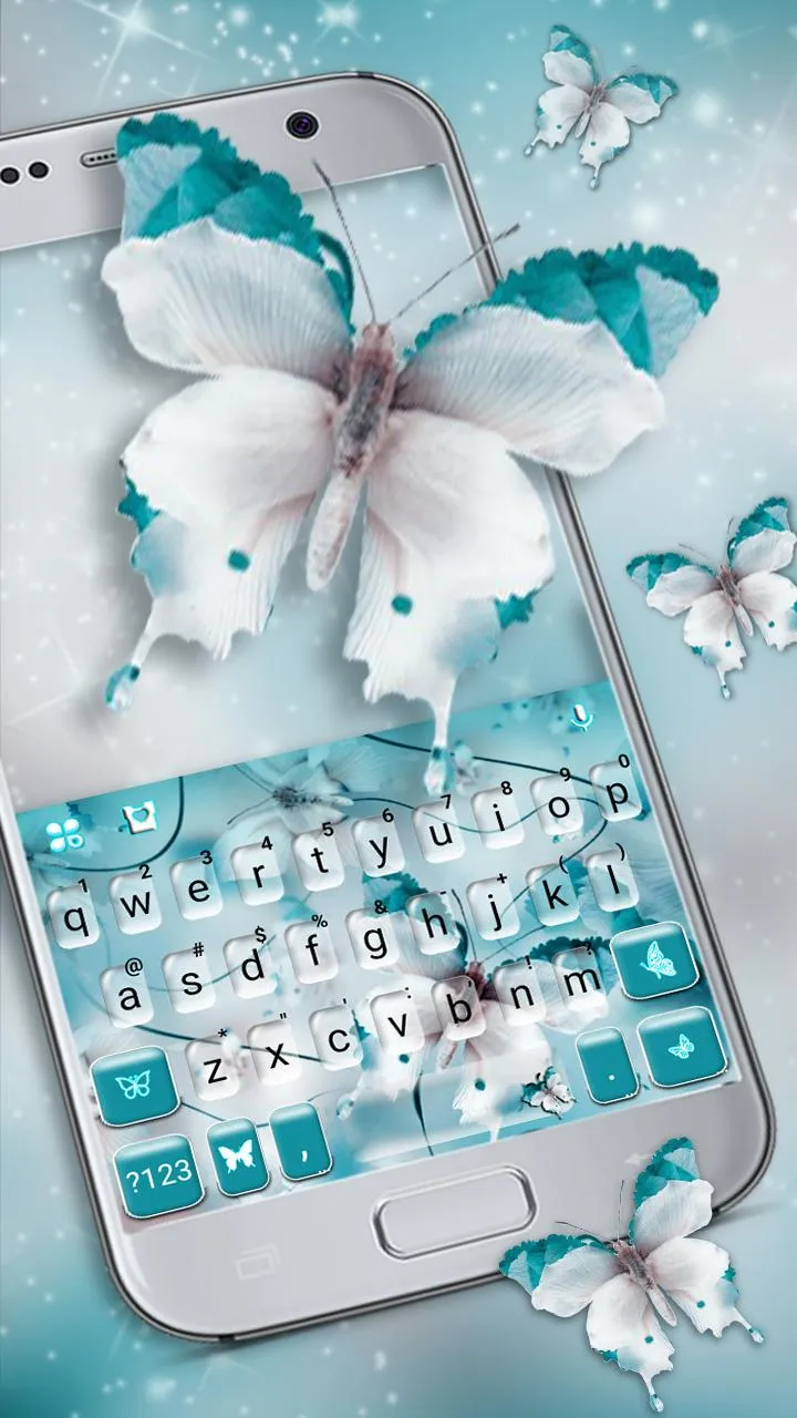 Blue Butterfly Keyboard Theme | Indus Appstore | Screenshot