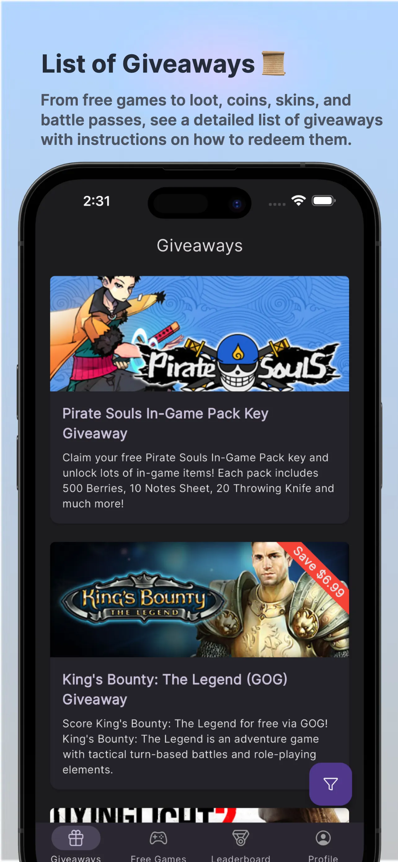 GG: Game Giveaways Notifier | Indus Appstore | Screenshot