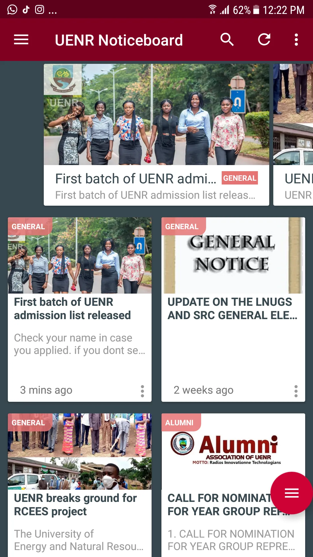 UENR Noticeboard | Indus Appstore | Screenshot