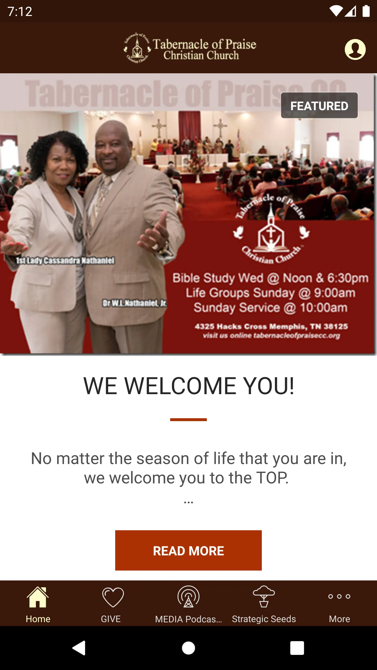 Tabernacle of Praise CC | Indus Appstore | Screenshot